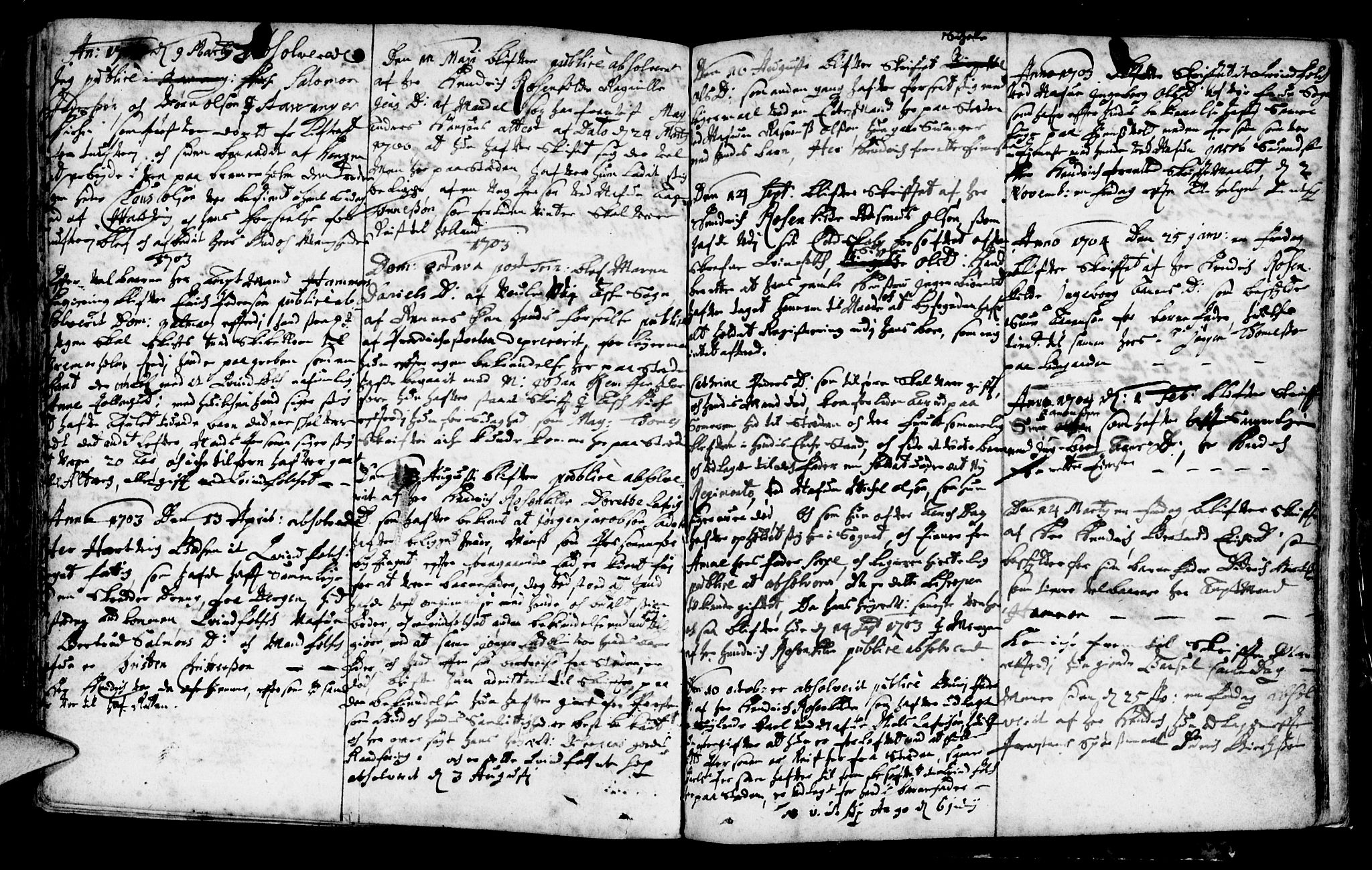 Domkirken sokneprestkontor, SAST/A-101812/001/30/30BA/L0001: Parish register (official) no. A 1 /1, 1688-1727