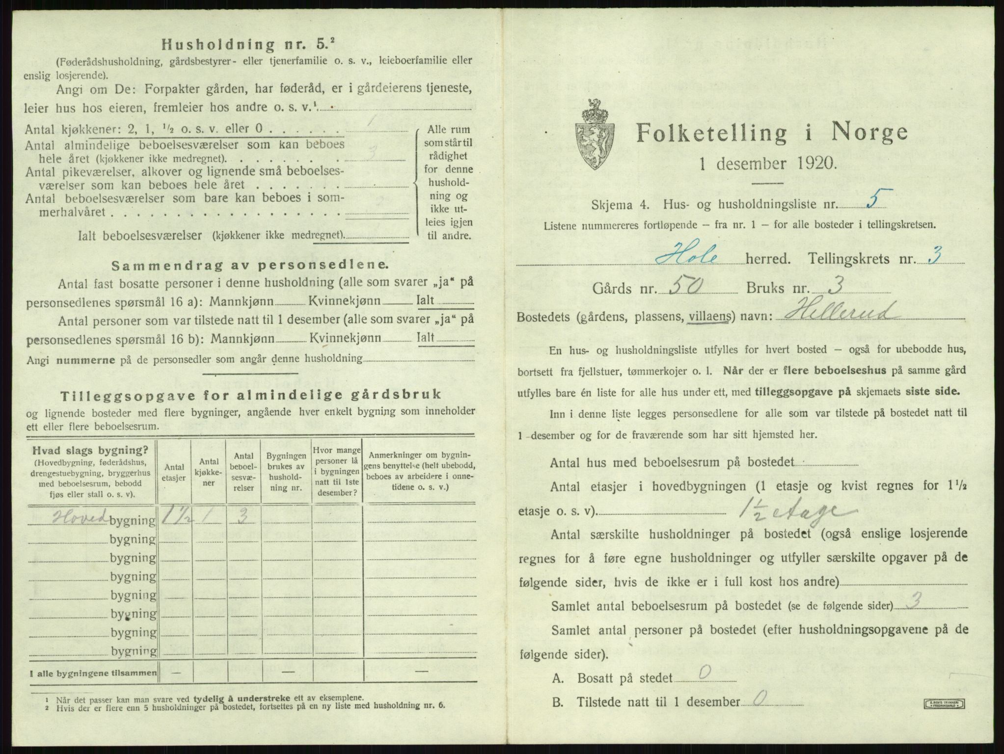 SAKO, 1920 census for Hole, 1920, p. 375