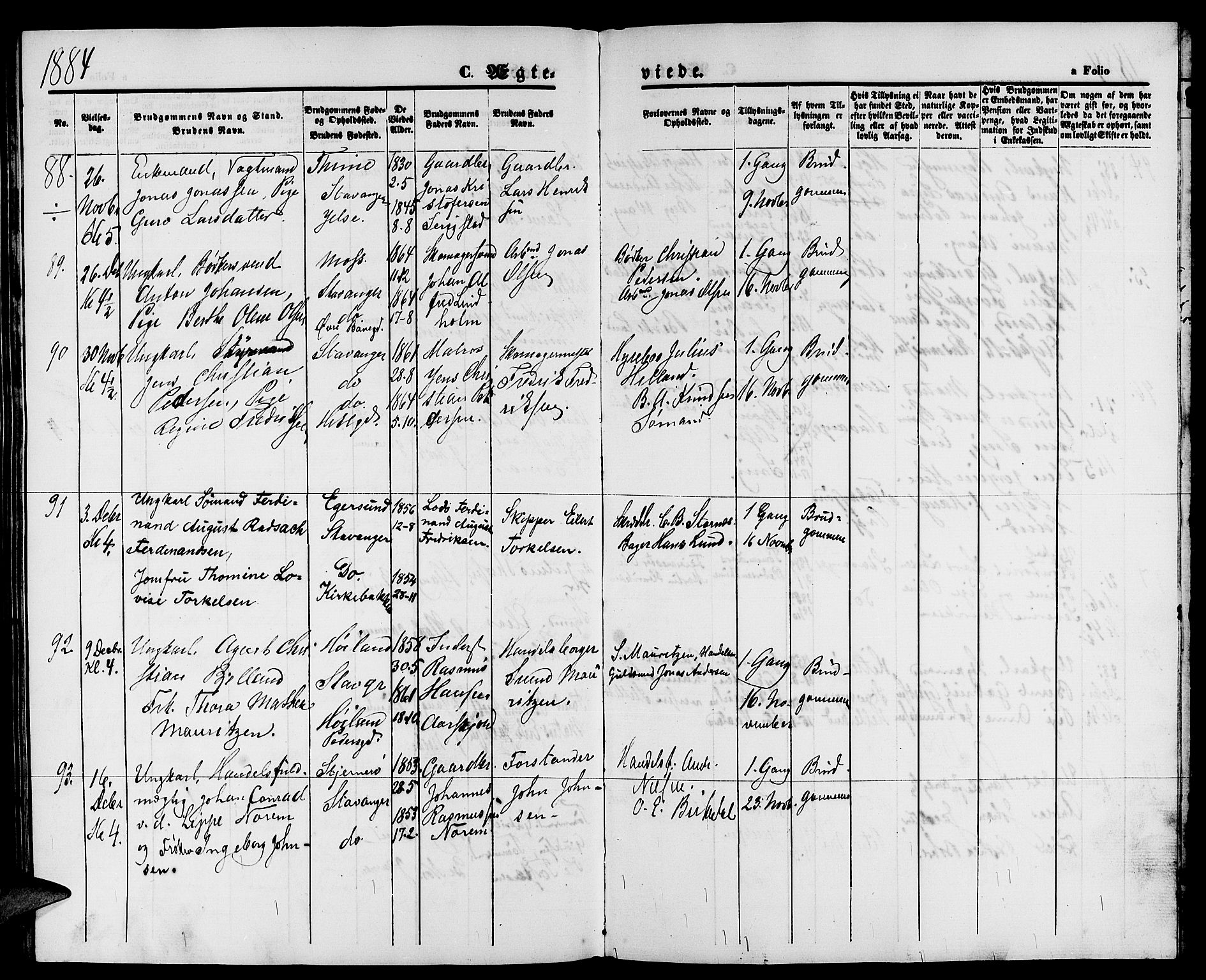 St. Petri sokneprestkontor, AV/SAST-A-101813/001/30/30BB/L0003: Parish register (copy) no. B 3, 1873-1885