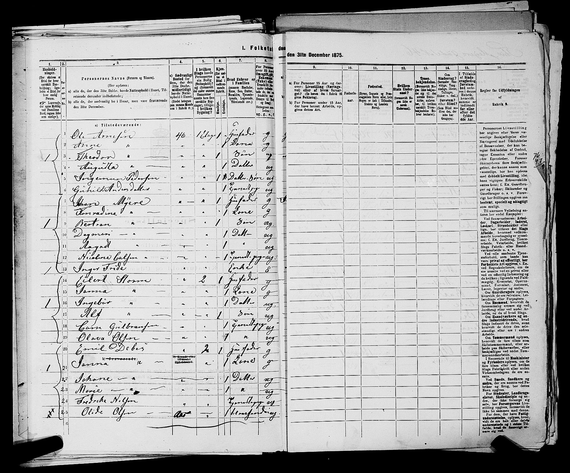 RA, 1875 census for 0301 Kristiania, 1875, p. 6816