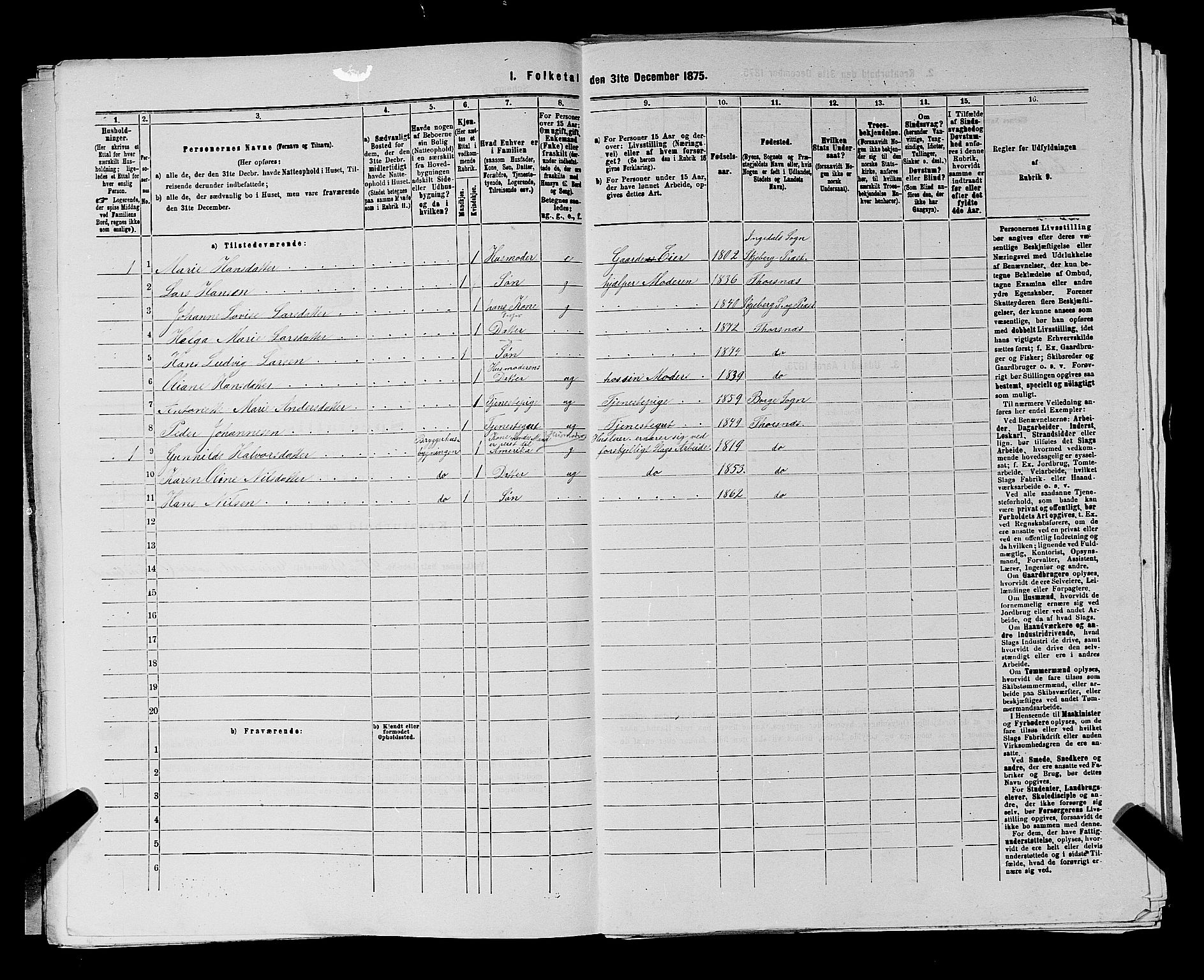 RA, 1875 census for 0113P Borge, 1875, p. 972