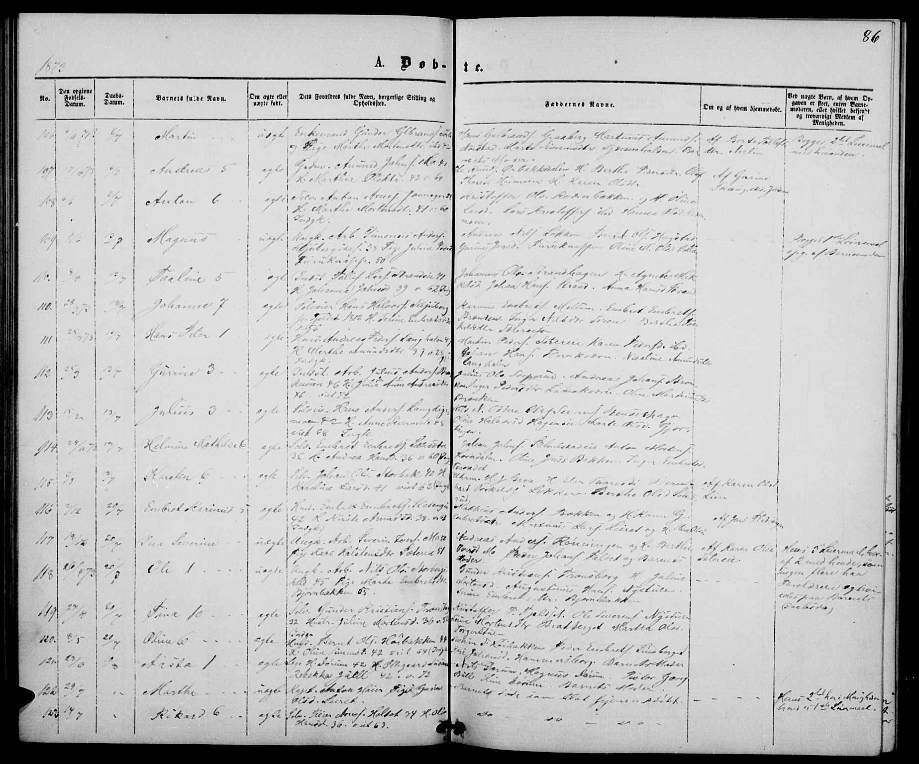 Elverum prestekontor, AV/SAH-PREST-044/H/Ha/Hab/L0004: Parish register (copy) no. 4, 1866-1874, p. 86