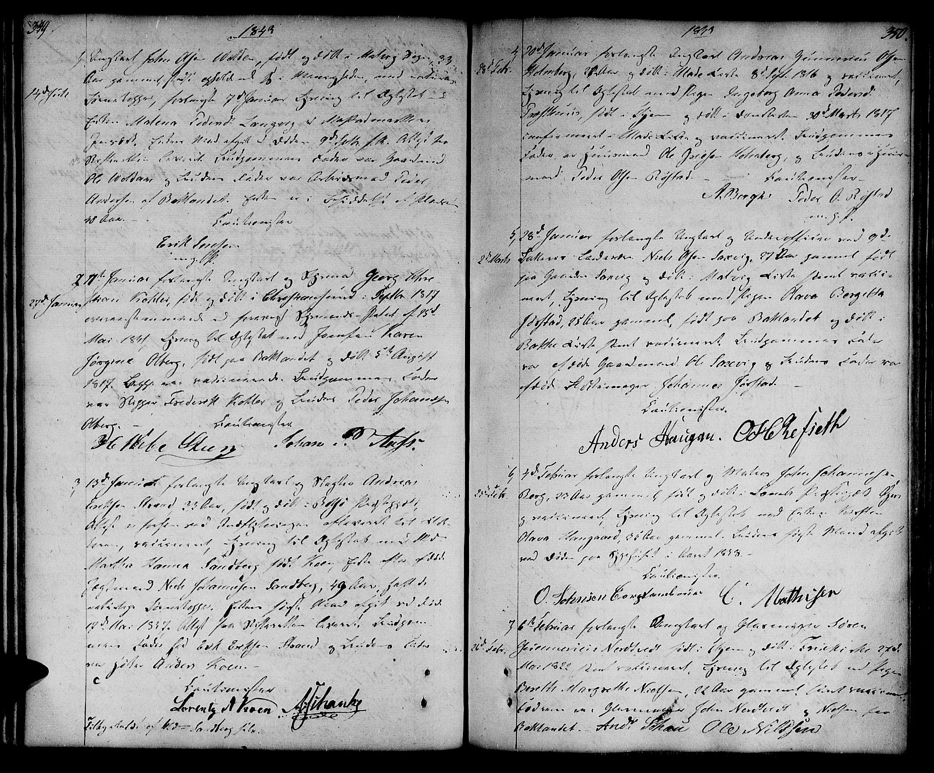 Ministerialprotokoller, klokkerbøker og fødselsregistre - Sør-Trøndelag, SAT/A-1456/604/L0181: Parish register (official) no. 604A02, 1798-1817, p. 349-350