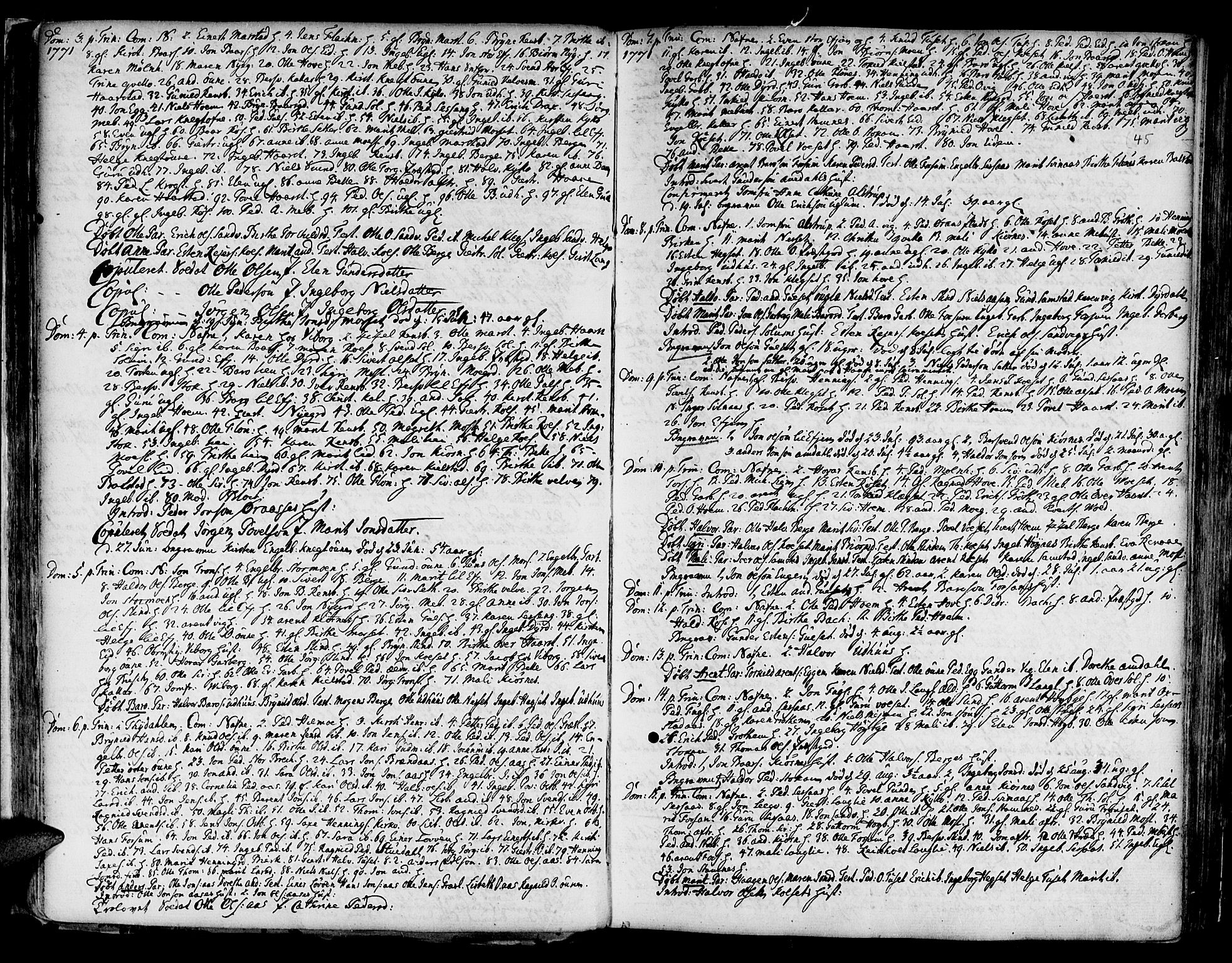 Ministerialprotokoller, klokkerbøker og fødselsregistre - Sør-Trøndelag, AV/SAT-A-1456/695/L1138: Parish register (official) no. 695A02 /1, 1757-1801, p. 45
