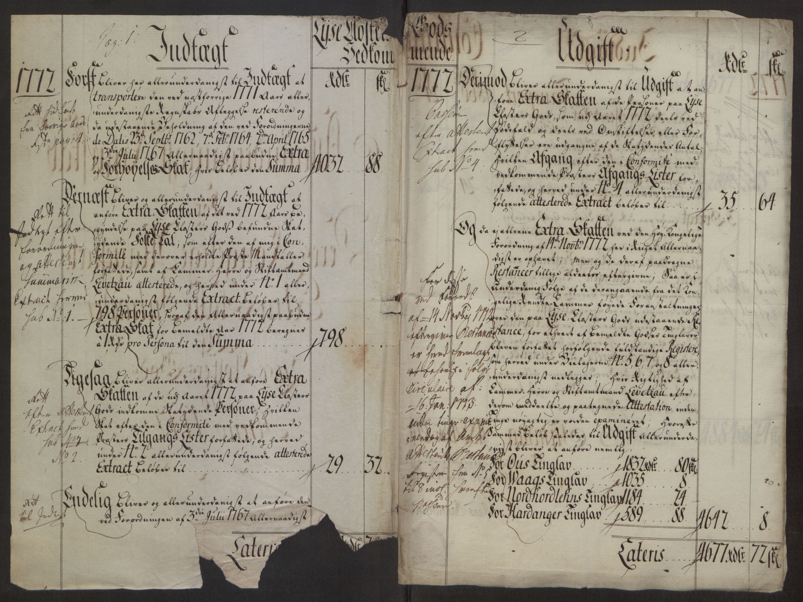 Rentekammeret inntil 1814, Reviderte regnskaper, Fogderegnskap, RA/EA-4092/R50/L3180: Ekstraskatten Lyse kloster, 1762-1783, p. 263