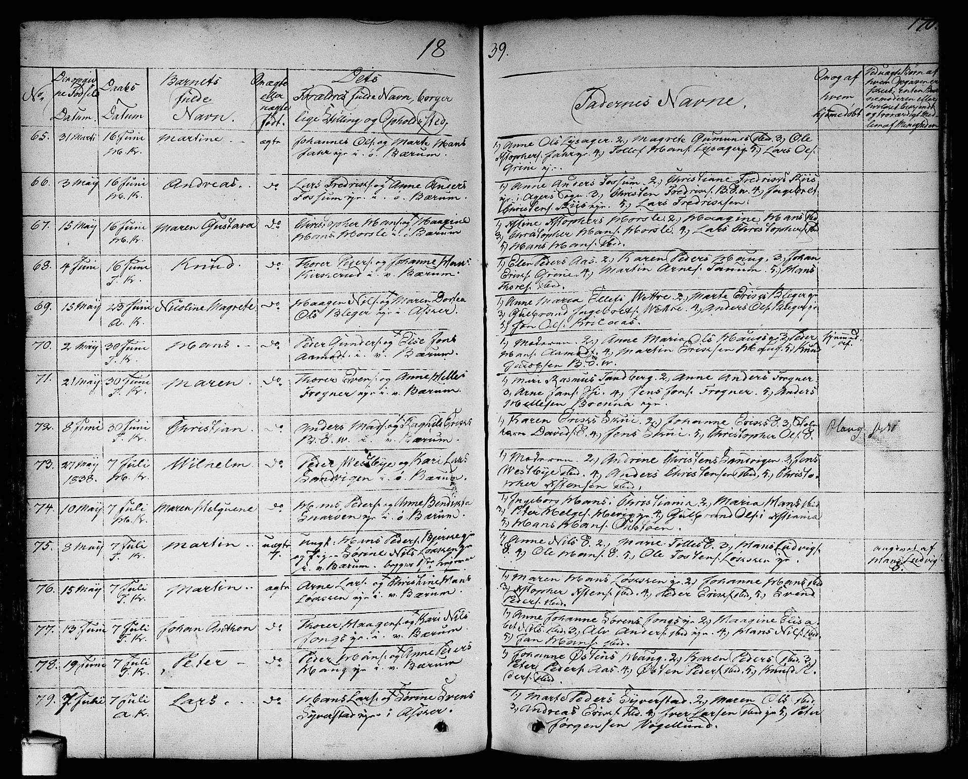 Asker prestekontor Kirkebøker, AV/SAO-A-10256a/F/Fa/L0007: Parish register (official) no. I 7, 1825-1864, p. 170