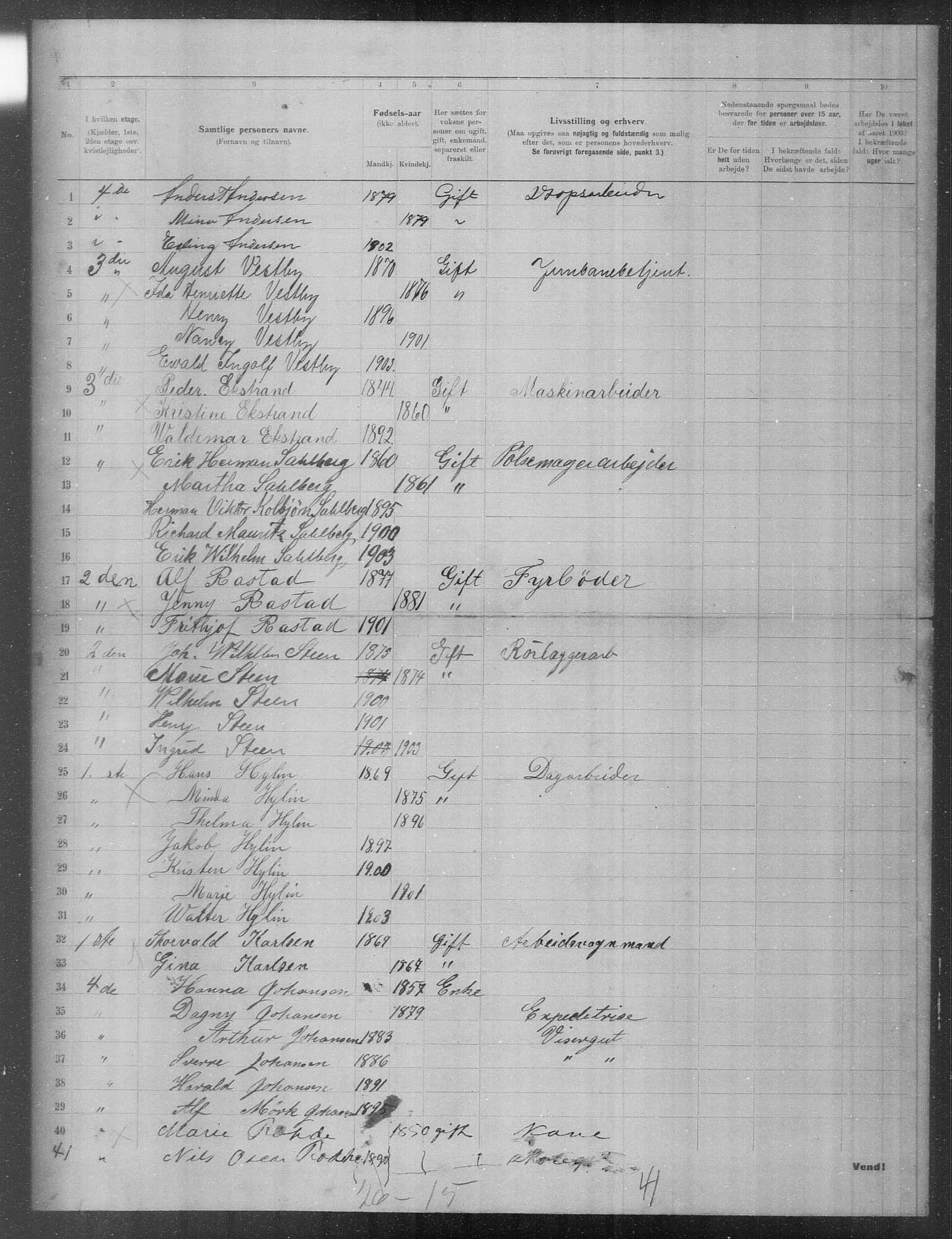 OBA, Municipal Census 1903 for Kristiania, 1903, p. 18128