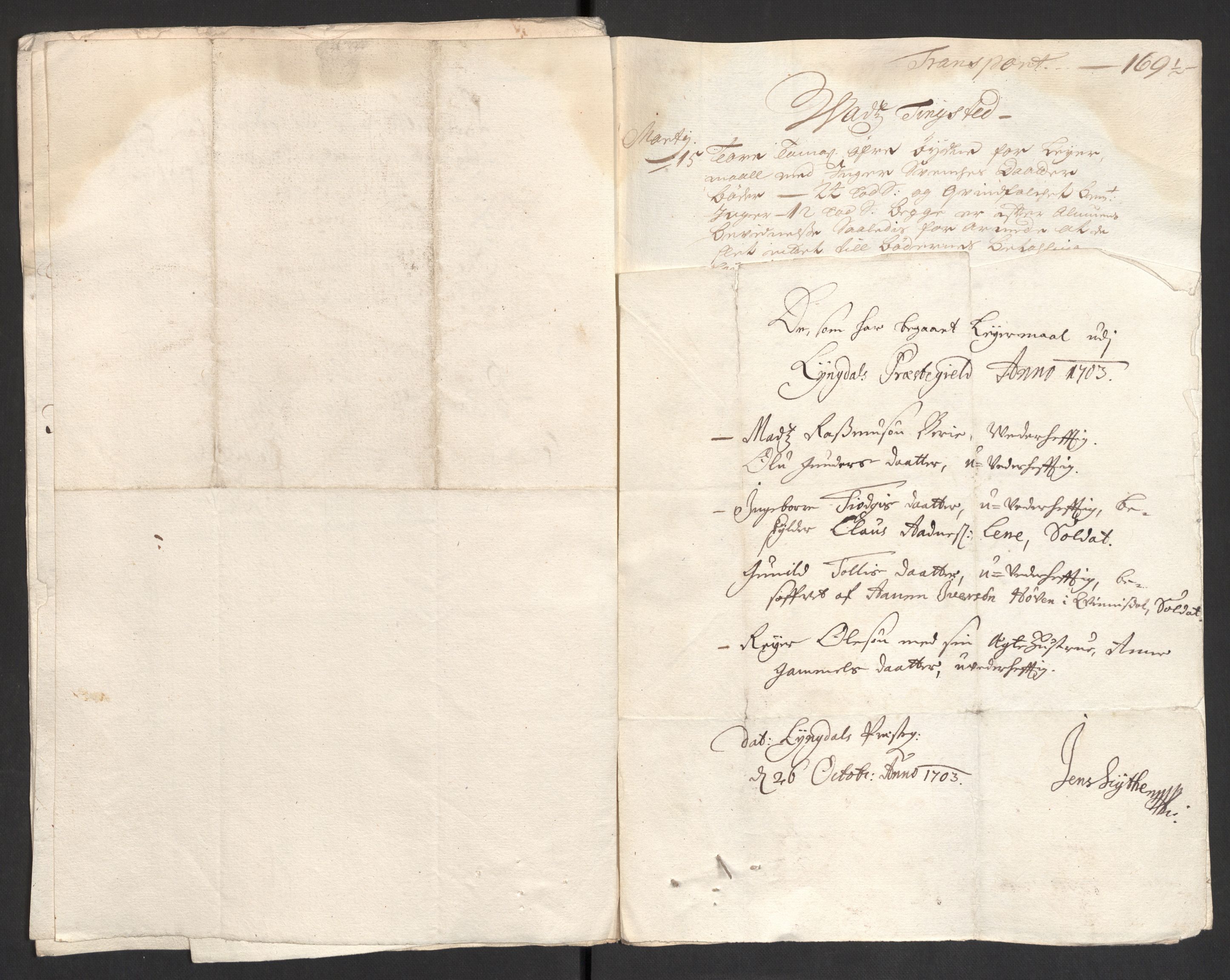 Rentekammeret inntil 1814, Reviderte regnskaper, Fogderegnskap, AV/RA-EA-4092/R43/L2550: Fogderegnskap Lista og Mandal, 1703-1704, p. 29
