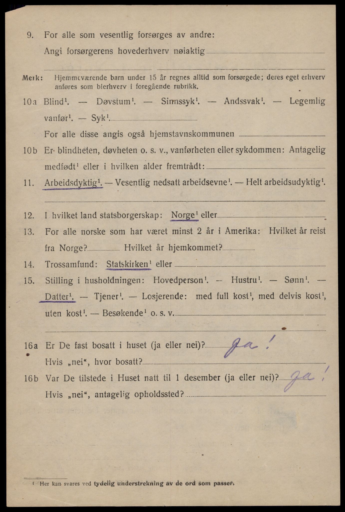 SAT, 1920 census for Trondheim, 1920, p. 46299