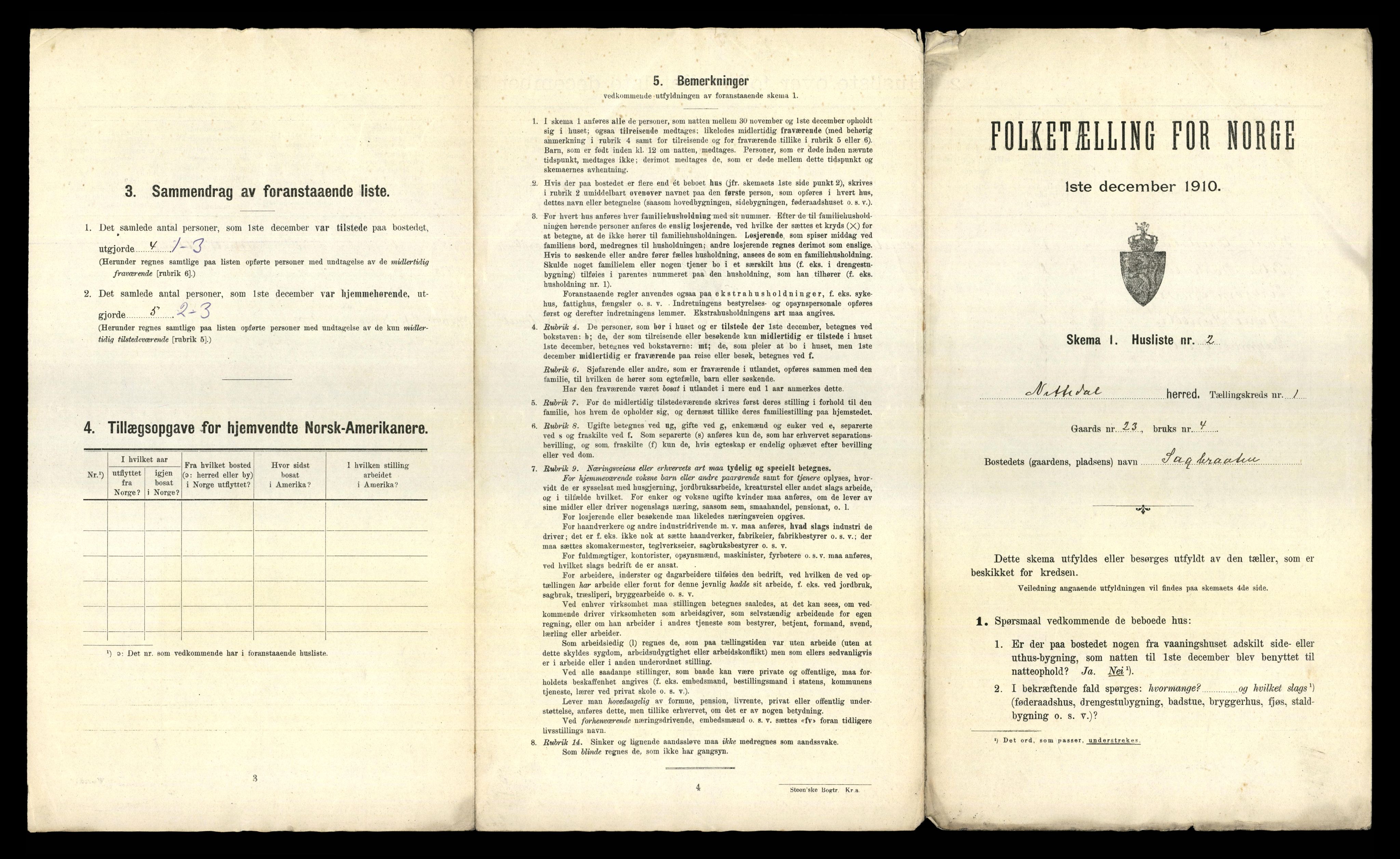 RA, 1910 census for Nittedal, 1910, p. 29