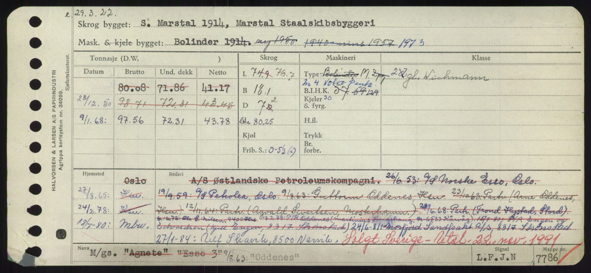 Sjøfartsdirektoratet med forløpere, Skipsmålingen, RA/S-1627/H/Hd/L0028: Fartøy, O, p. 115