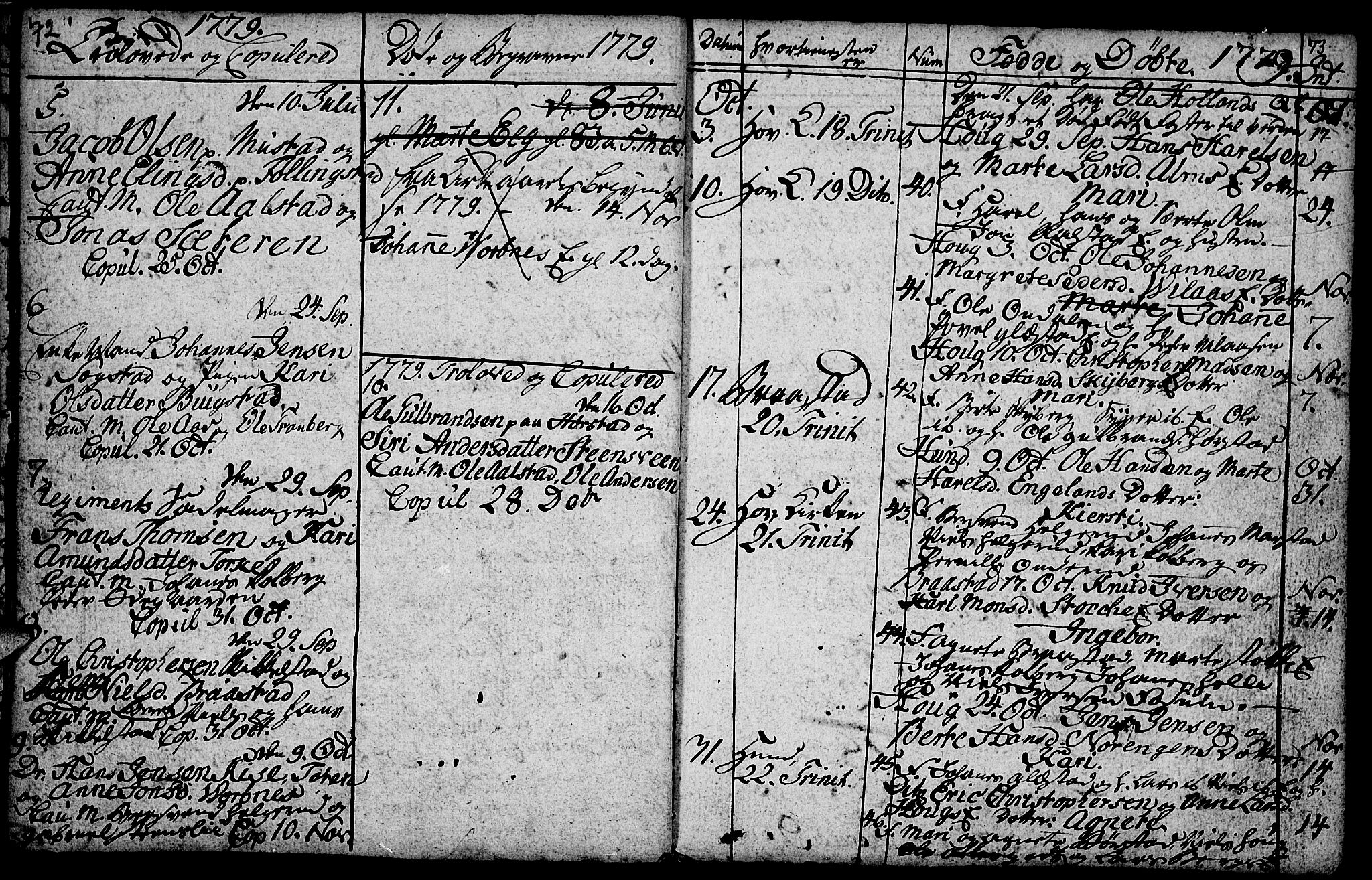 Vardal prestekontor, SAH/PREST-100/H/Ha/Hab/L0001: Parish register (copy) no. 1, 1771-1790, p. 72-73