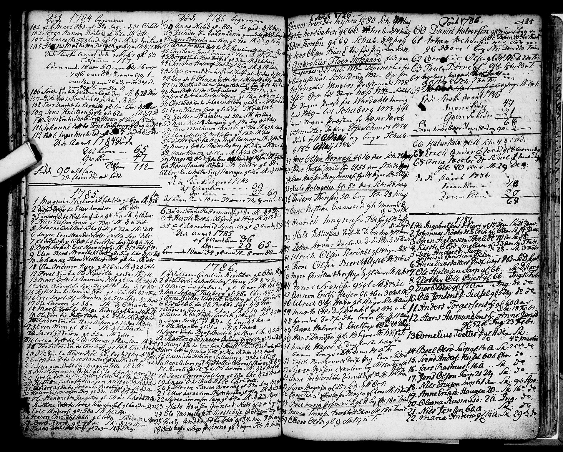 Skjeberg prestekontor Kirkebøker, AV/SAO-A-10923/F/Fa/L0002: Parish register (official) no. I 2, 1726-1791, p. 184