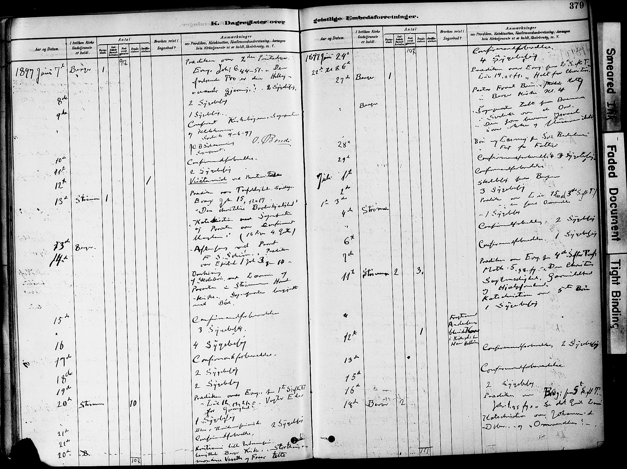 Strømm kirkebøker, AV/SAKO-A-322/F/Fa/L0004: Parish register (official) no. I 4, 1878-1899, p. 379