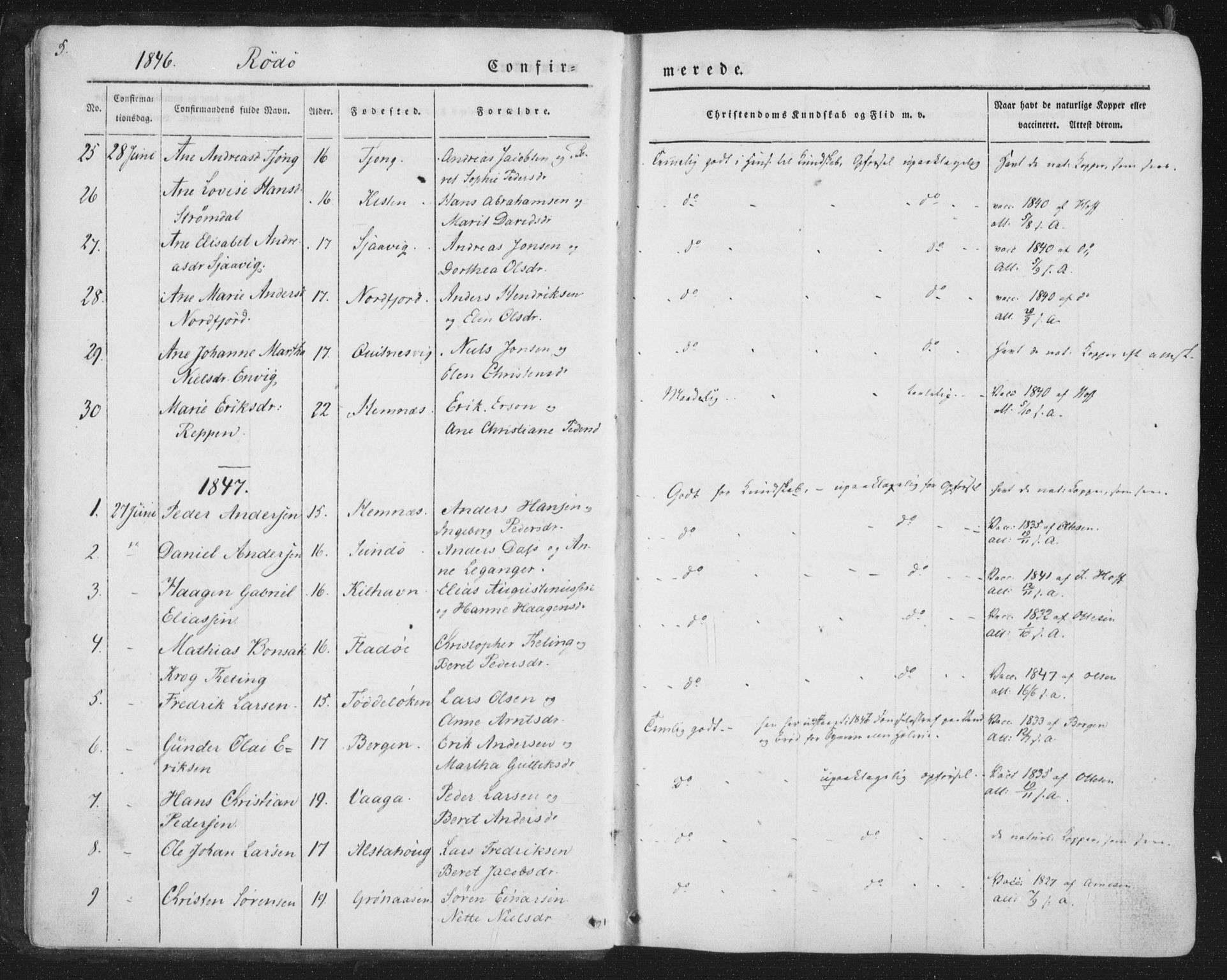 Ministerialprotokoller, klokkerbøker og fødselsregistre - Nordland, SAT/A-1459/841/L0604: Parish register (official) no. 841A09 /1, 1845-1862, p. 5