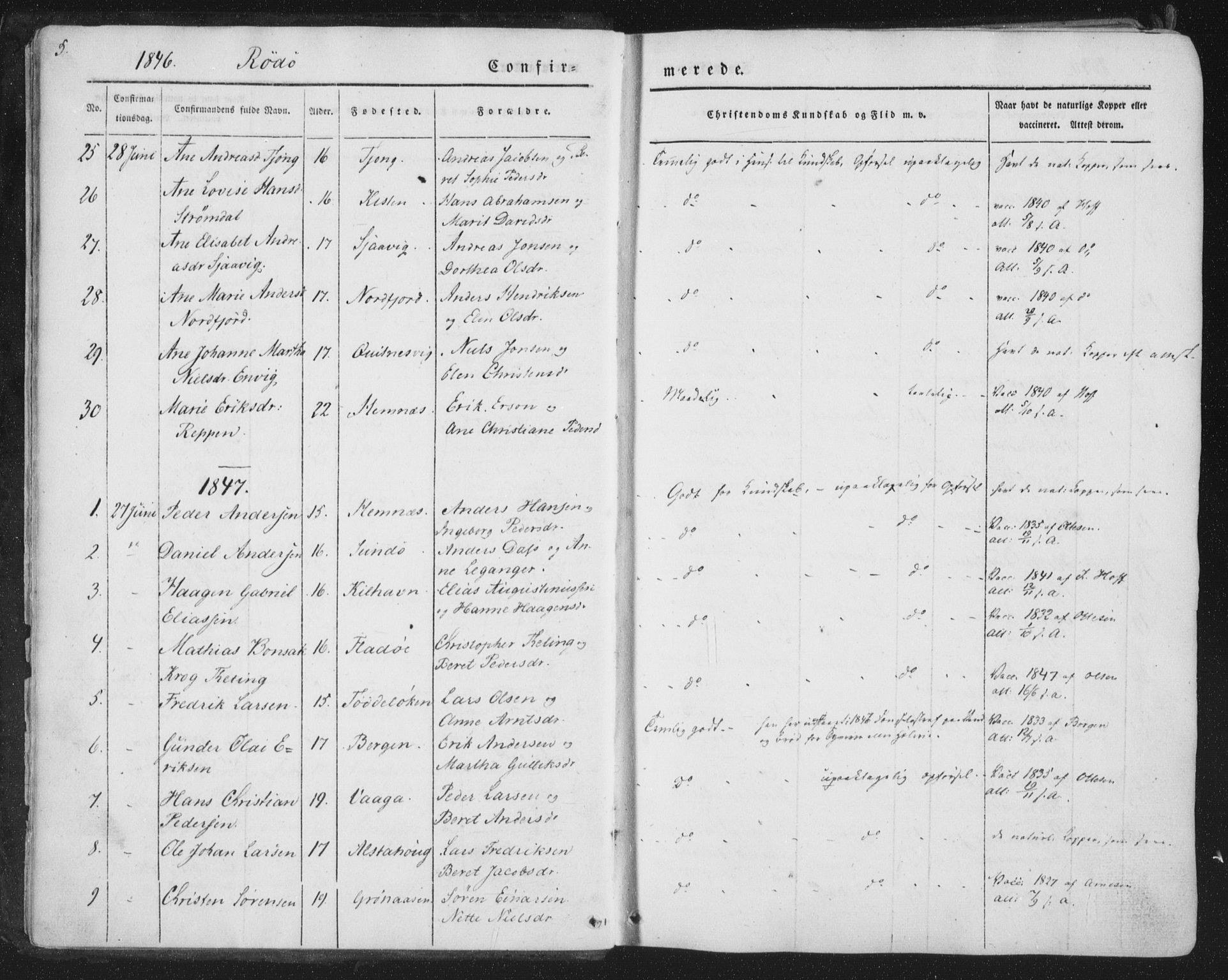 Ministerialprotokoller, klokkerbøker og fødselsregistre - Nordland, AV/SAT-A-1459/841/L0604: Parish register (official) no. 841A09 /1, 1845-1862, p. 5