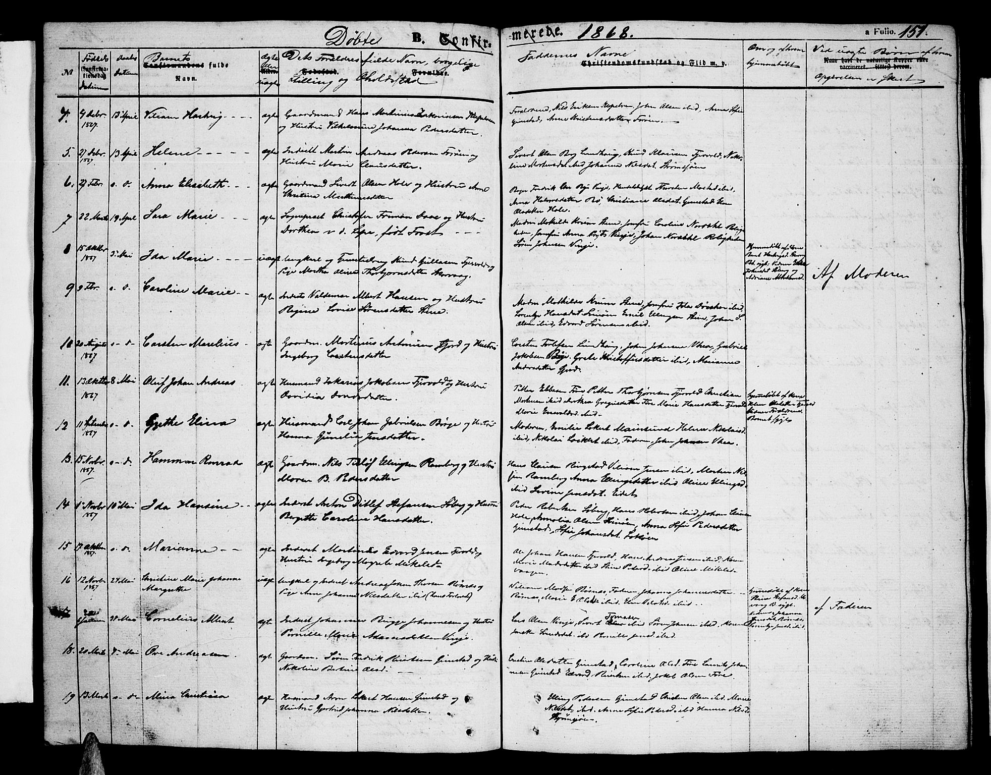 Ministerialprotokoller, klokkerbøker og fødselsregistre - Nordland, AV/SAT-A-1459/891/L1313: Parish register (copy) no. 891C02, 1856-1870, p. 151