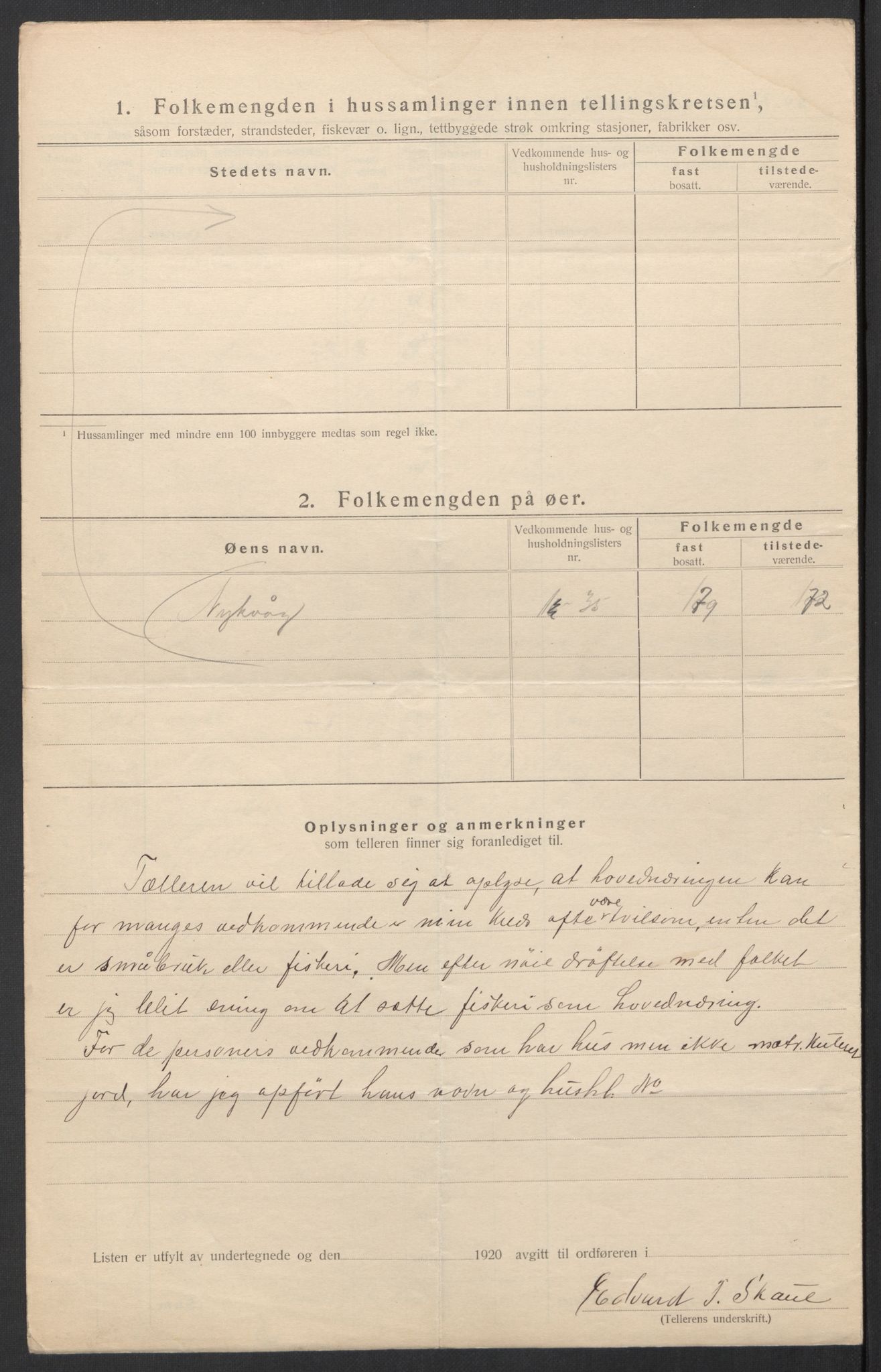 SAT, 1920 census for Bø, 1920, p. 48