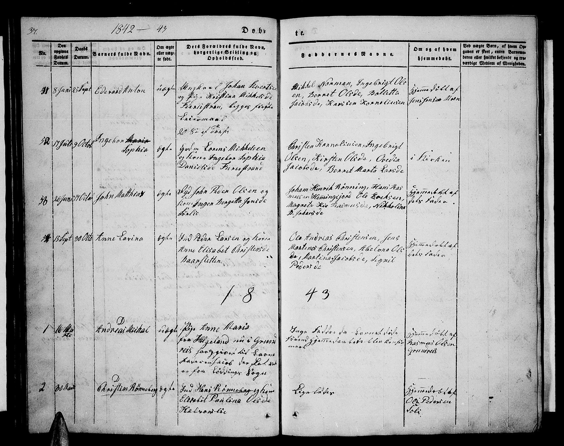 Tranøy sokneprestkontor, AV/SATØ-S-1313/I/Ia/Iab/L0001klokker: Parish register (copy) no. 1, 1835-1853, p. 37