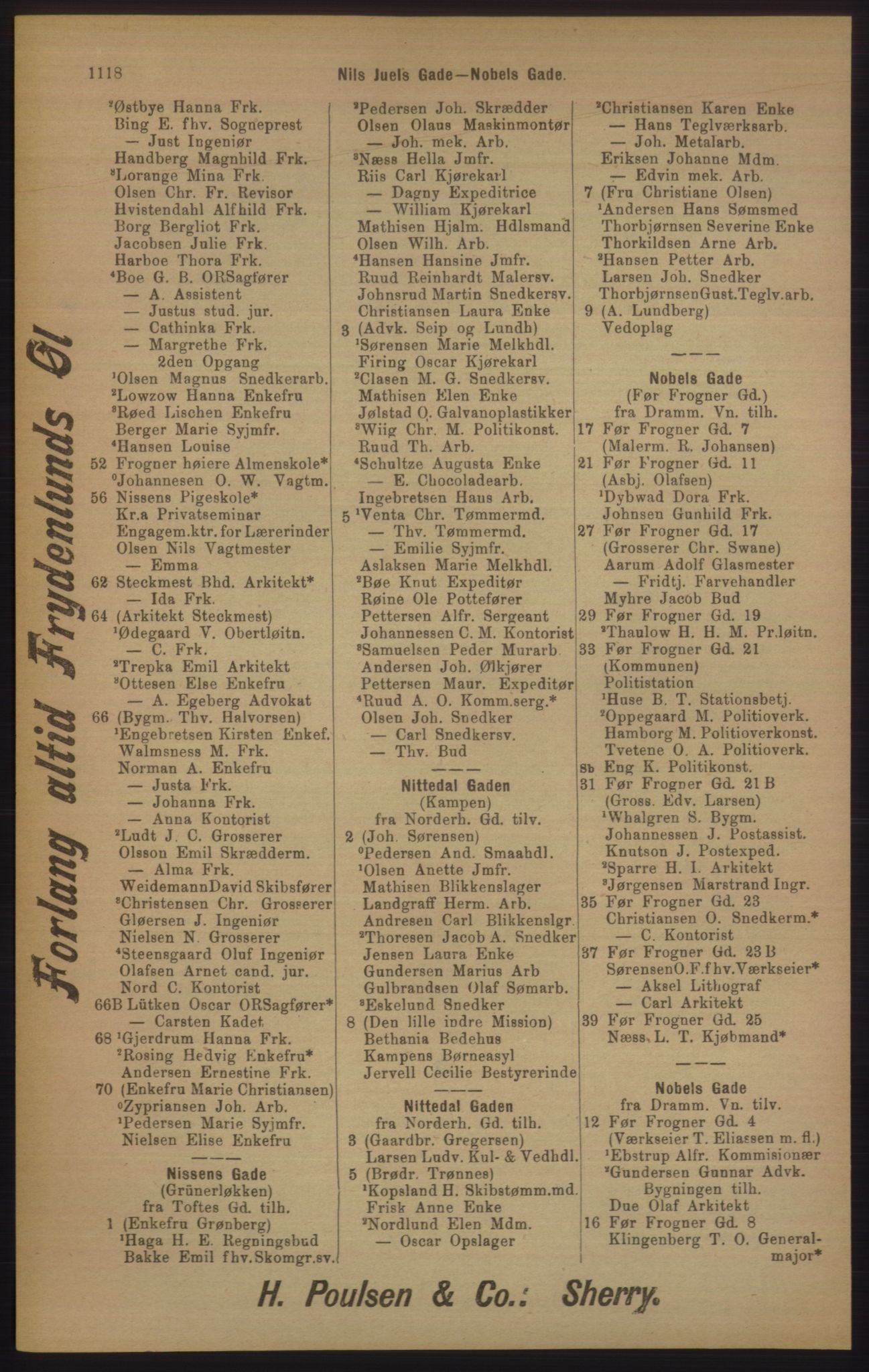 Kristiania/Oslo adressebok, PUBL/-, 1905, p. 1118