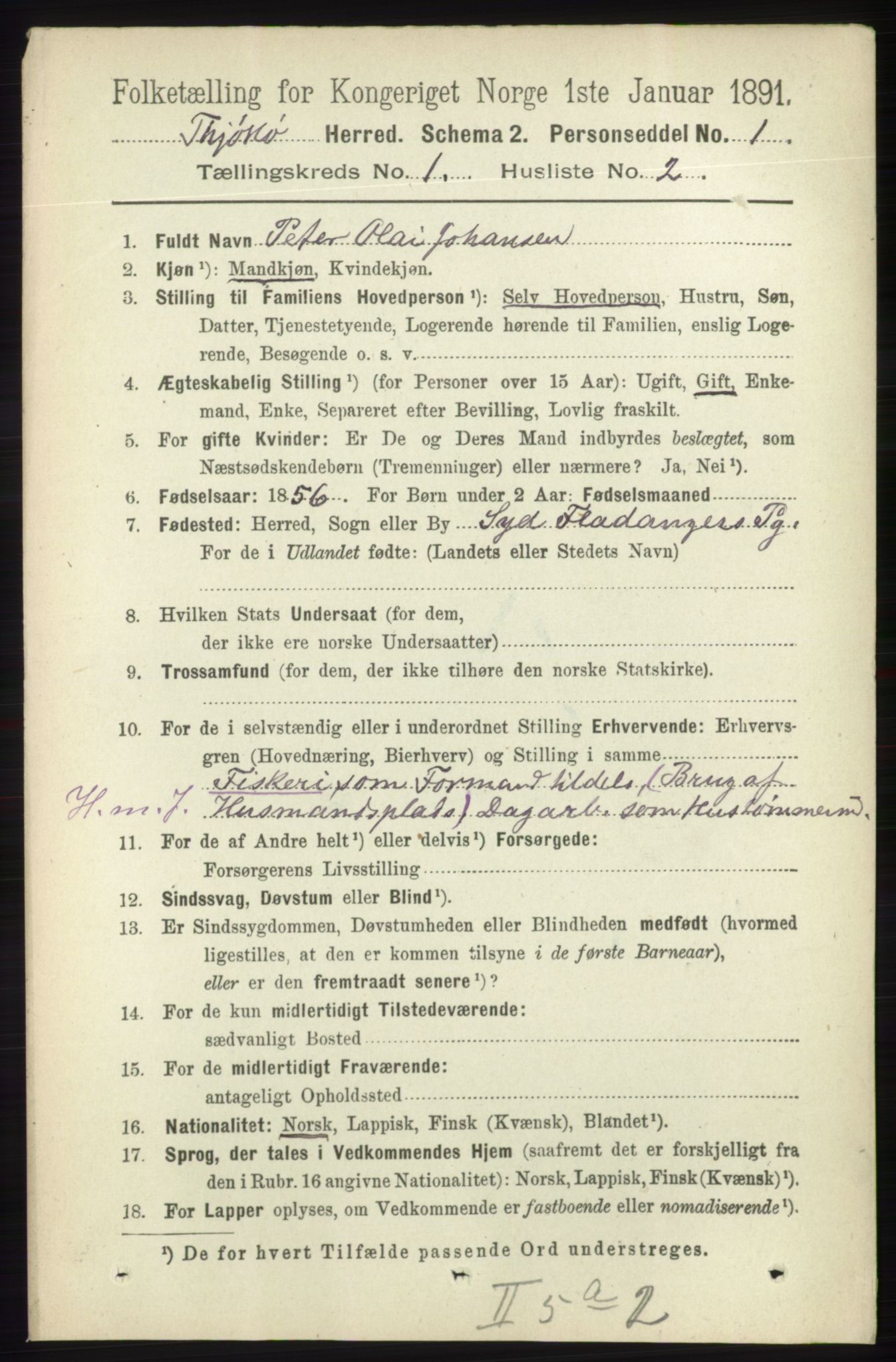 RA, 1891 census for 1817 Tjøtta, 1891, p. 134