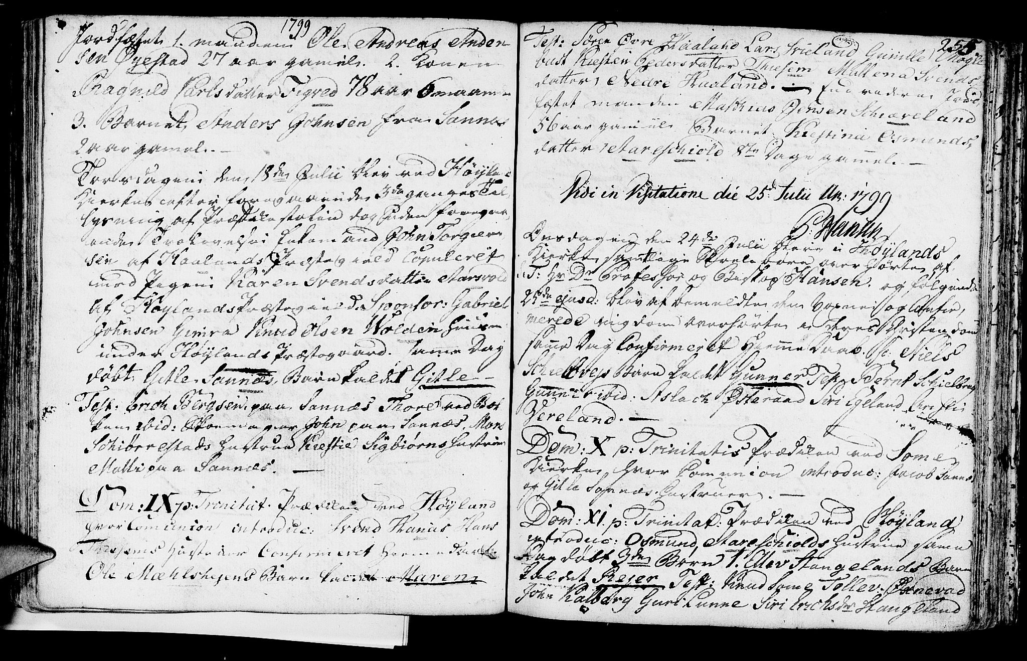 Høyland sokneprestkontor, SAST/A-101799/001/30BA/L0004: Parish register (official) no. A 4, 1784-1803, p. 255