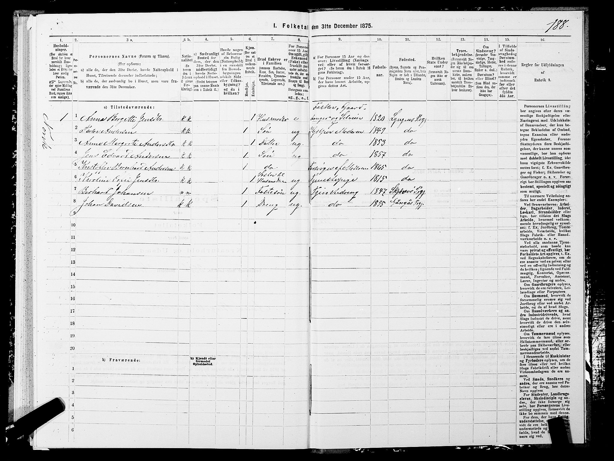 SATØ, 1875 census for 1938P Lyngen, 1875, p. 5188