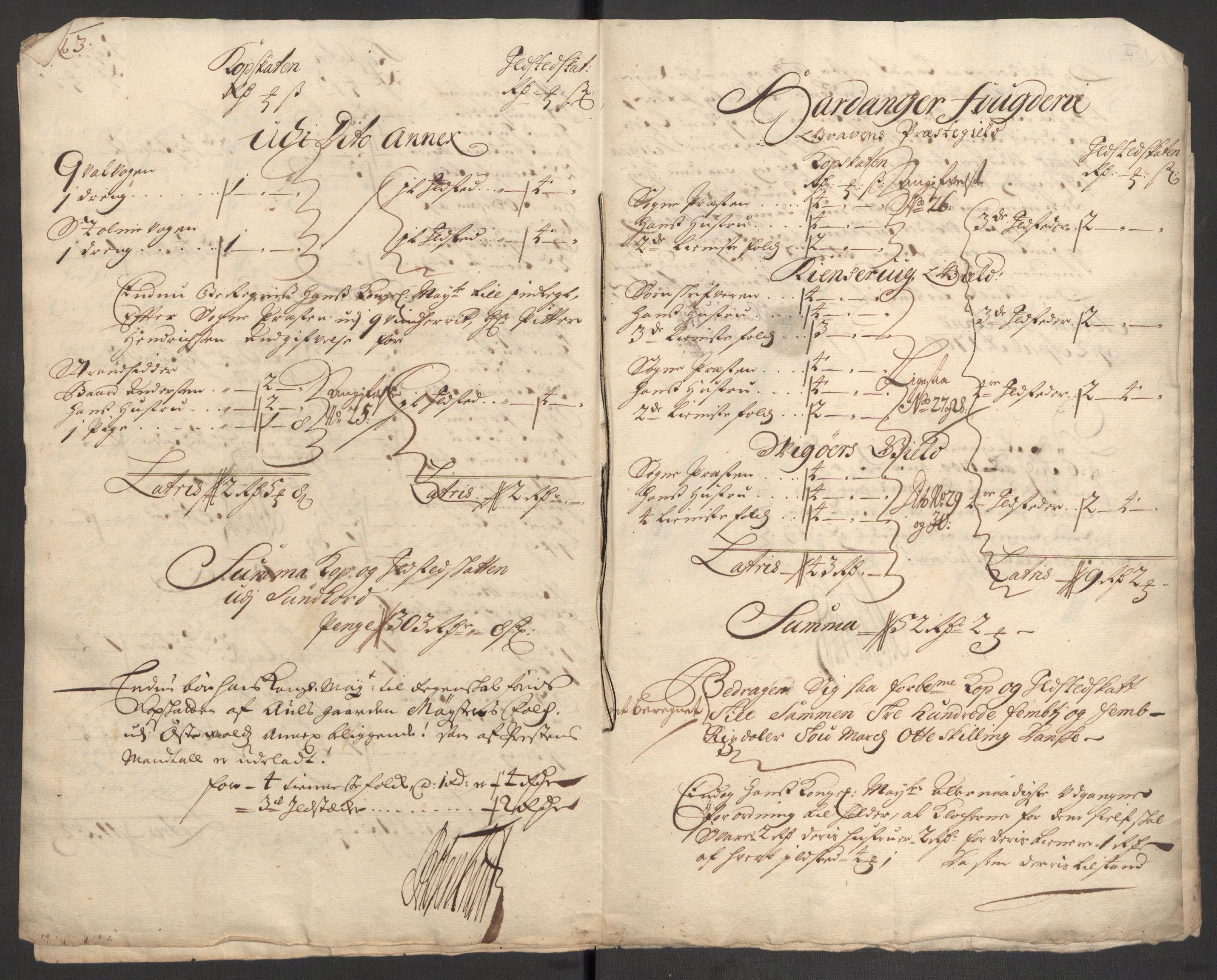 Rentekammeret inntil 1814, Reviderte regnskaper, Fogderegnskap, AV/RA-EA-4092/R48/L2978: Fogderegnskap Sunnhordland og Hardanger, 1699, p. 304