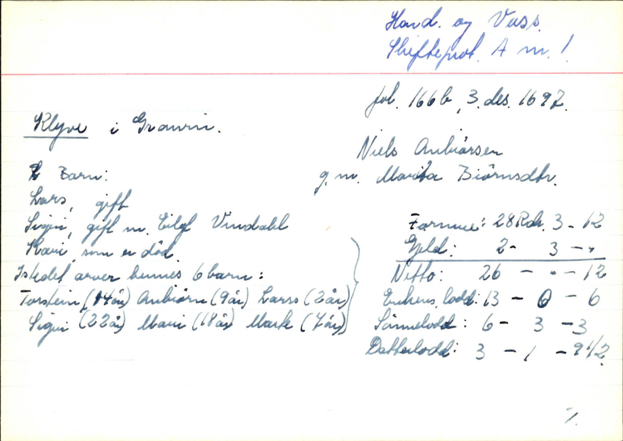 Skiftekort ved Statsarkivet i Bergen, SAB/SKIFTEKORT/002/L0001: Skifteprotokoll nr. 1-3, 1695-1721, p. 41