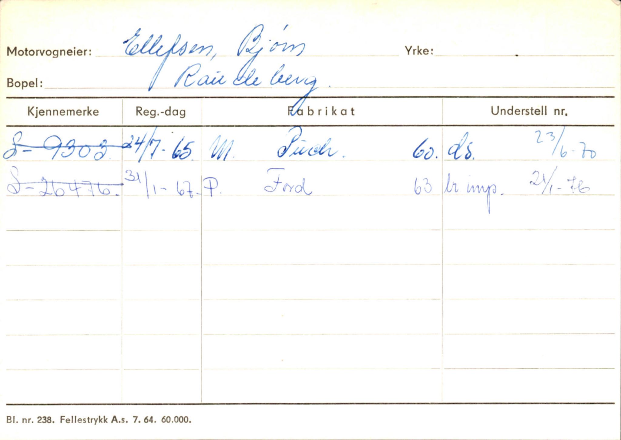 Statens vegvesen, Sogn og Fjordane vegkontor, SAB/A-5301/4/F/L0144: Registerkort Vågsøy A-R, 1945-1975, p. 435