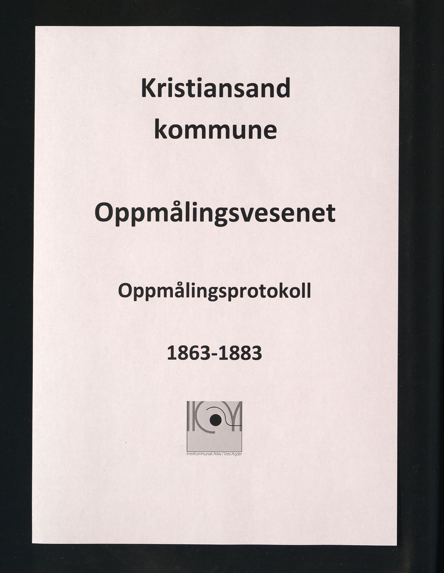 Kristiansand By - Magistraten, ARKSOR/1001KG122/I/Ic/L0011: Grunnmålingsprotokoll Nr: 5 (d), 1863-1883