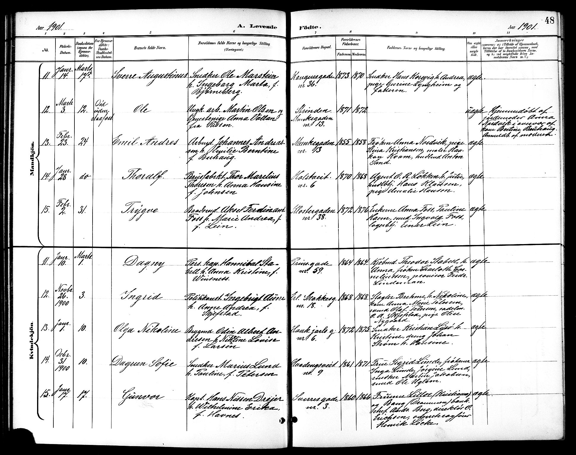 Ministerialprotokoller, klokkerbøker og fødselsregistre - Sør-Trøndelag, AV/SAT-A-1456/601/L0094: Parish register (copy) no. 601C12, 1898-1911, p. 48