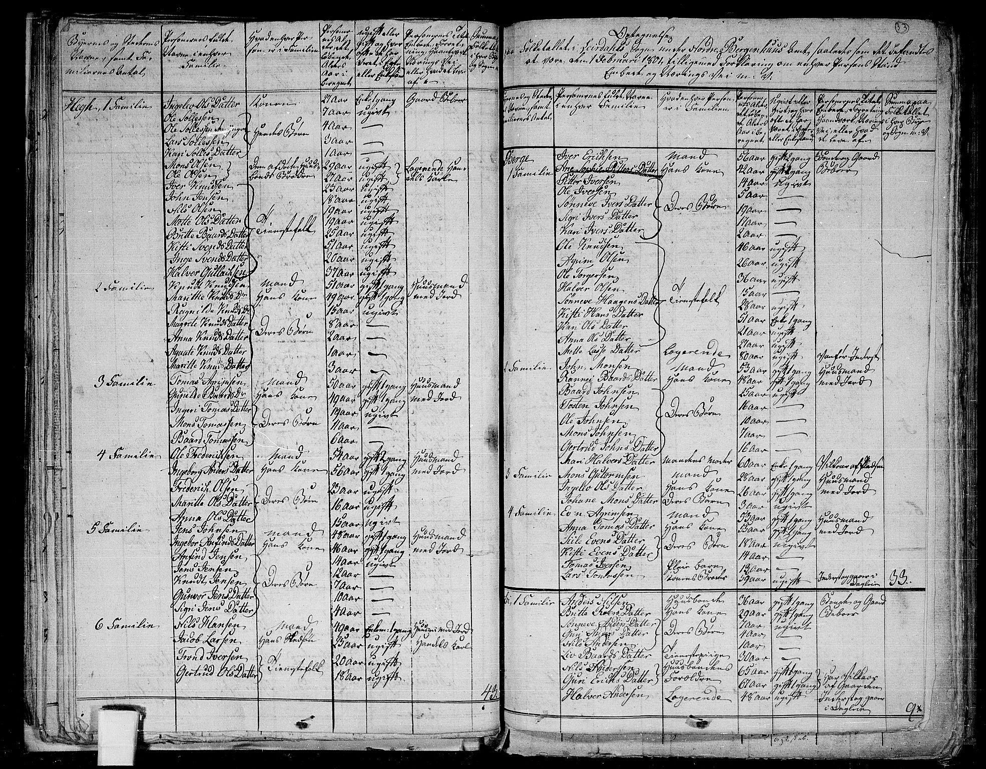 RA, 1801 census for 1422P Lærdal, 1801, p. 32b-33a