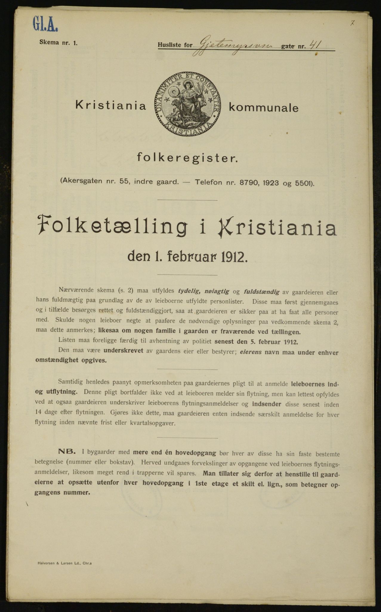 OBA, Municipal Census 1912 for Kristiania, 1912, p. 28731