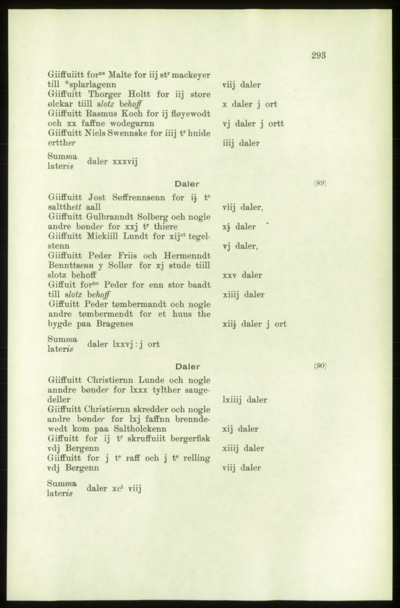 Publikasjoner utgitt av Arkivverket, PUBL/PUBL-001/C/0001: Bind 1: Rekneskap for Akershus len 1557-1558, 1557-1558, p. 293