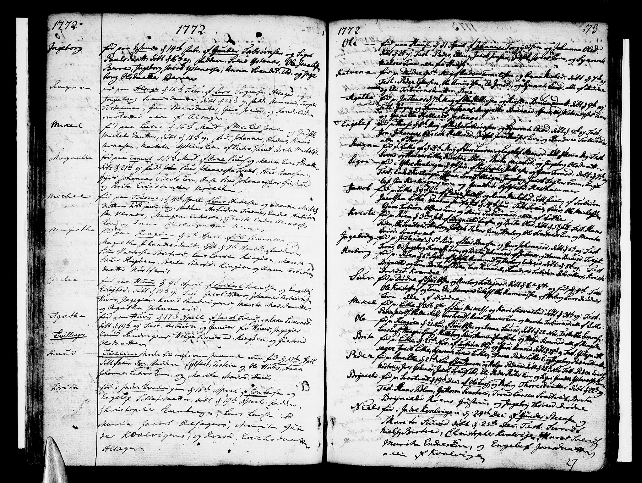 Ullensvang sokneprestembete, SAB/A-78701/H/Haa: Parish register (official) no. A 6 /2, 1758-1788, p. 73