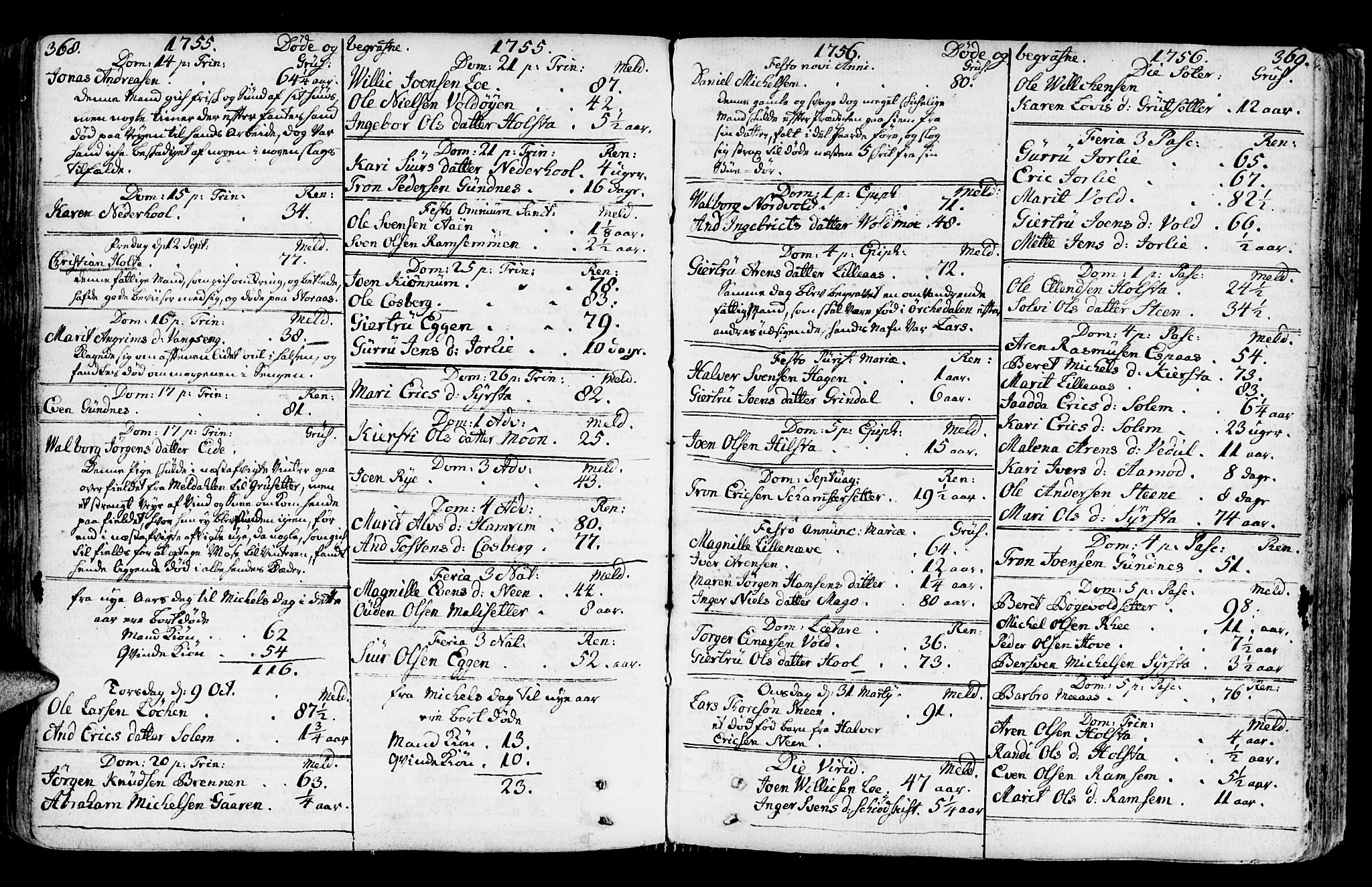 Ministerialprotokoller, klokkerbøker og fødselsregistre - Sør-Trøndelag, SAT/A-1456/672/L0851: Parish register (official) no. 672A04, 1751-1775, p. 368-369