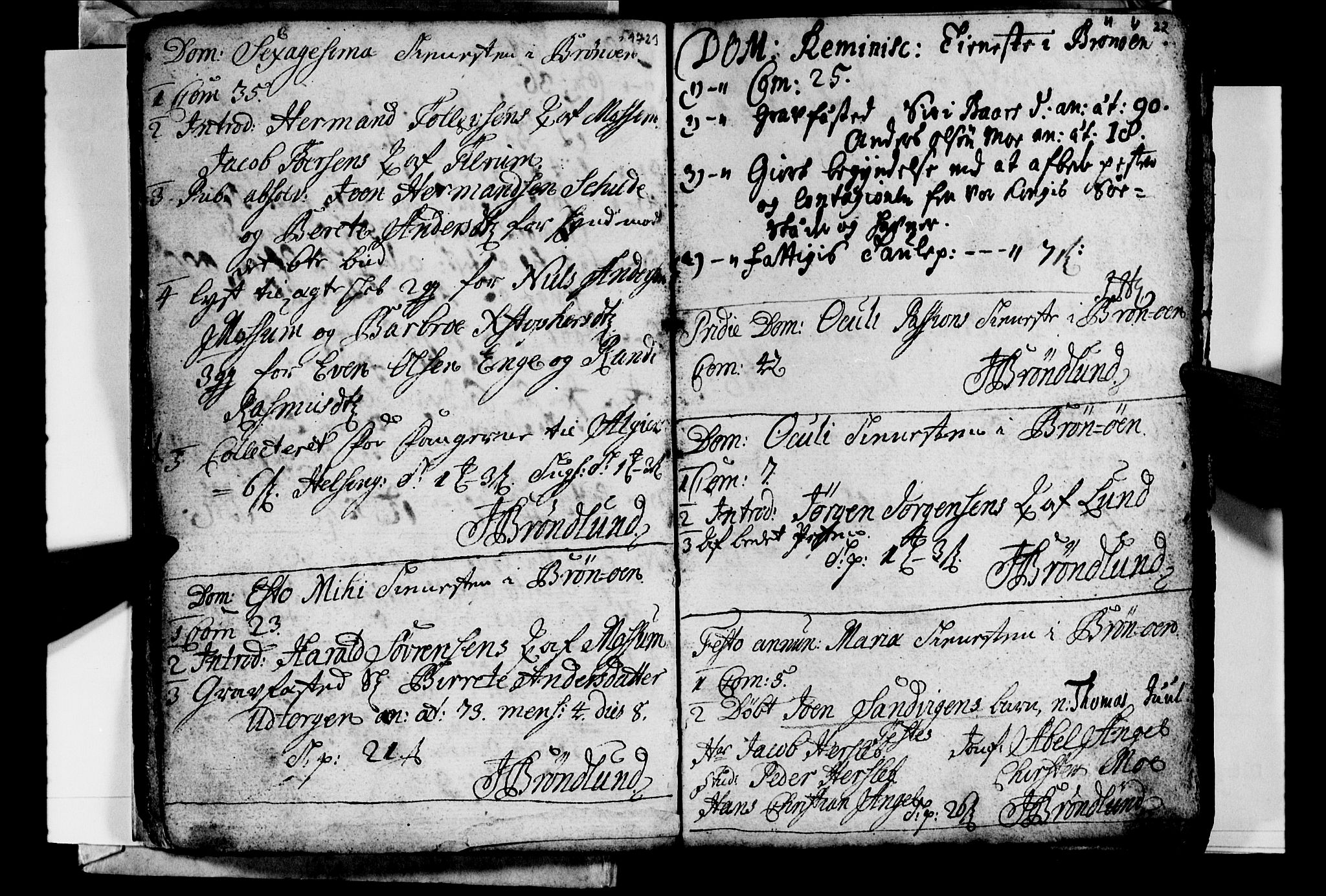 Ministerialprotokoller, klokkerbøker og fødselsregistre - Nordland, AV/SAT-A-1459/813/L0194: Parish register (official) no. 813A04, 1719-1758, p. 22