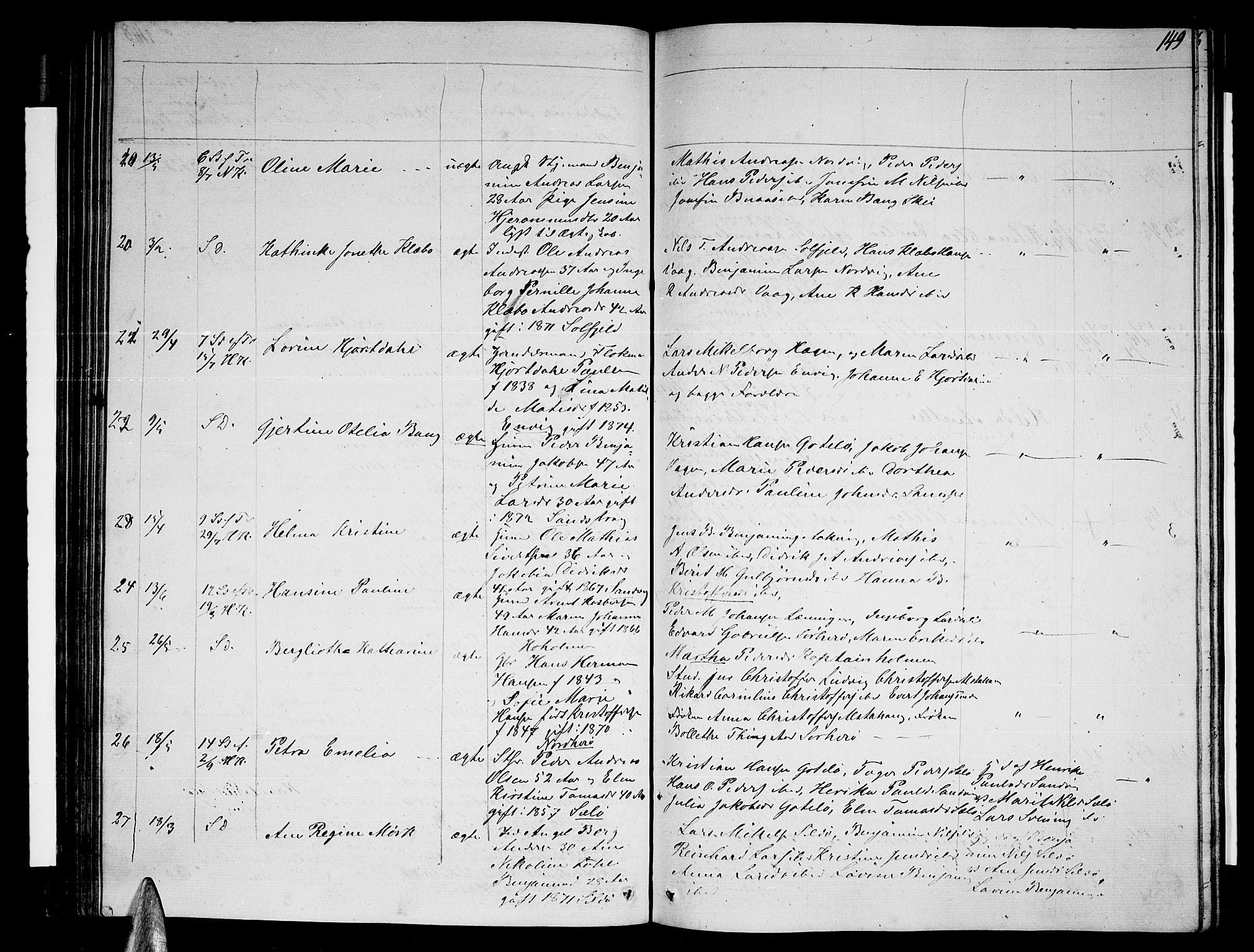 Ministerialprotokoller, klokkerbøker og fødselsregistre - Nordland, SAT/A-1459/834/L0512: Parish register (copy) no. 834C03, 1862-1877, p. 149