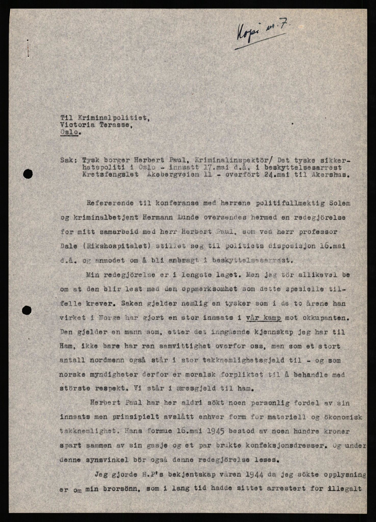 Forsvaret, Forsvarets overkommando II, AV/RA-RAFA-3915/D/Db/L0025: CI Questionaires. Tyske okkupasjonsstyrker i Norge. Tyskere., 1945-1946, p. 393