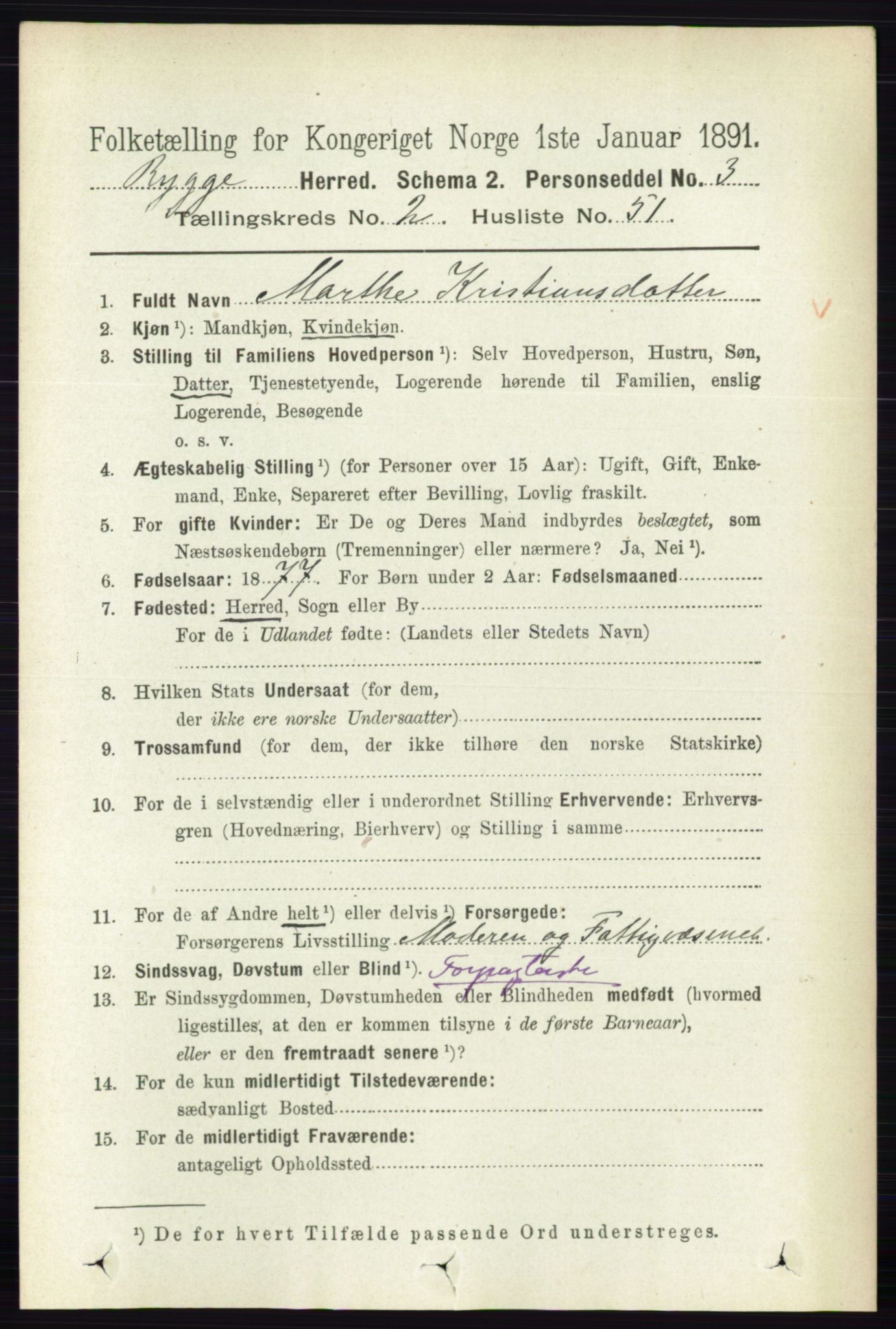 RA, 1891 census for 0136 Rygge, 1891, p. 1329