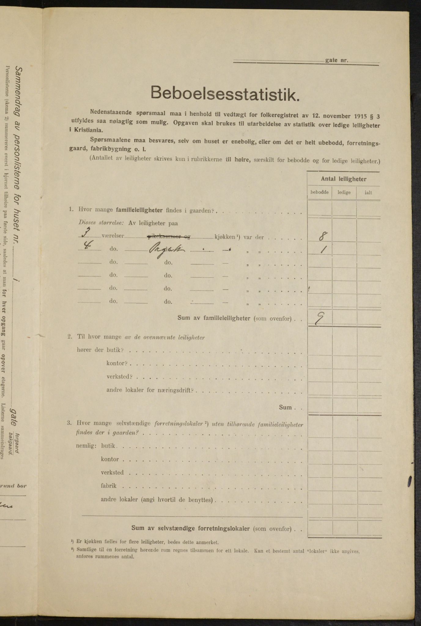 OBA, Municipal Census 1916 for Kristiania, 1916, p. 44095