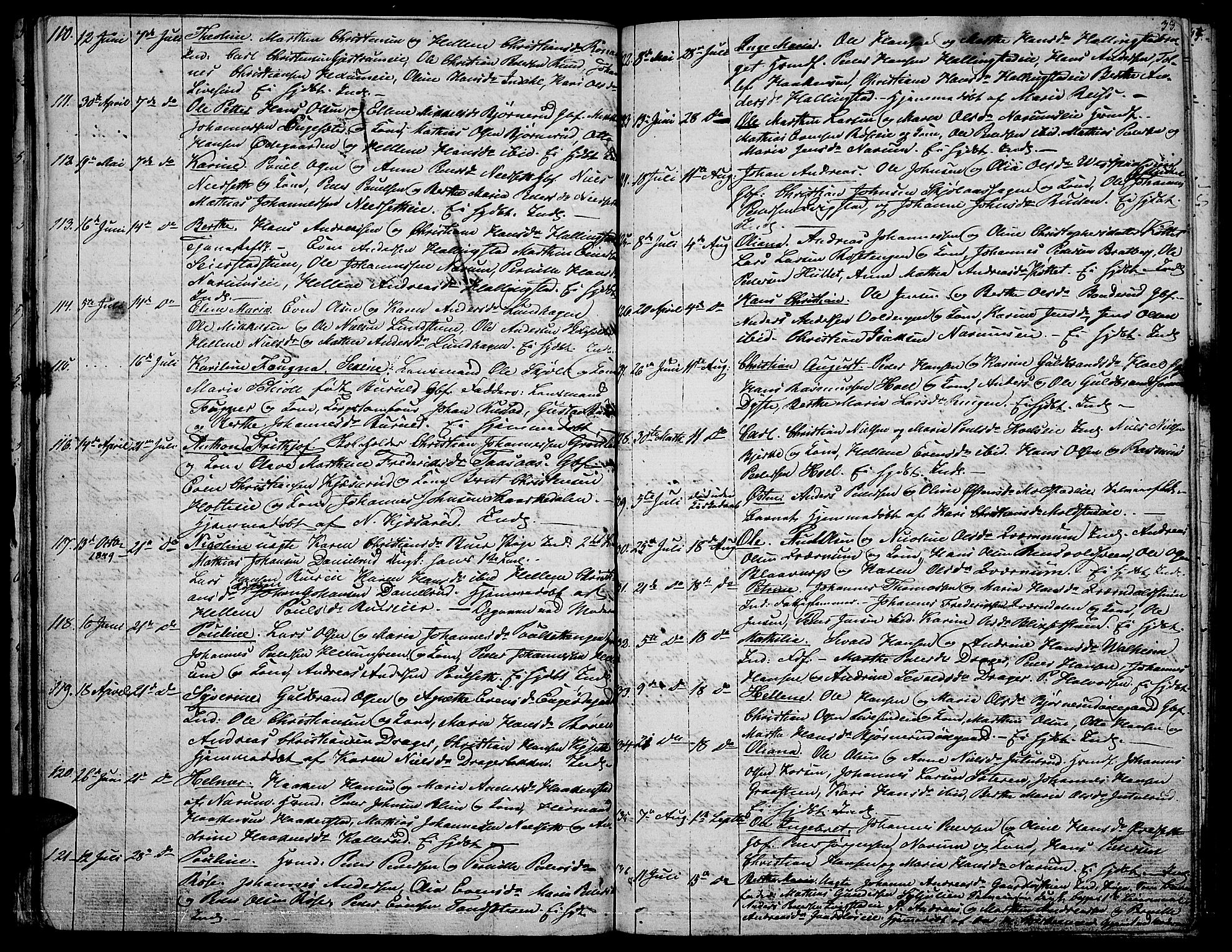 Vestre Toten prestekontor, SAH/PREST-108/H/Ha/Hab/L0003: Parish register (copy) no. 3, 1846-1854, p. 38