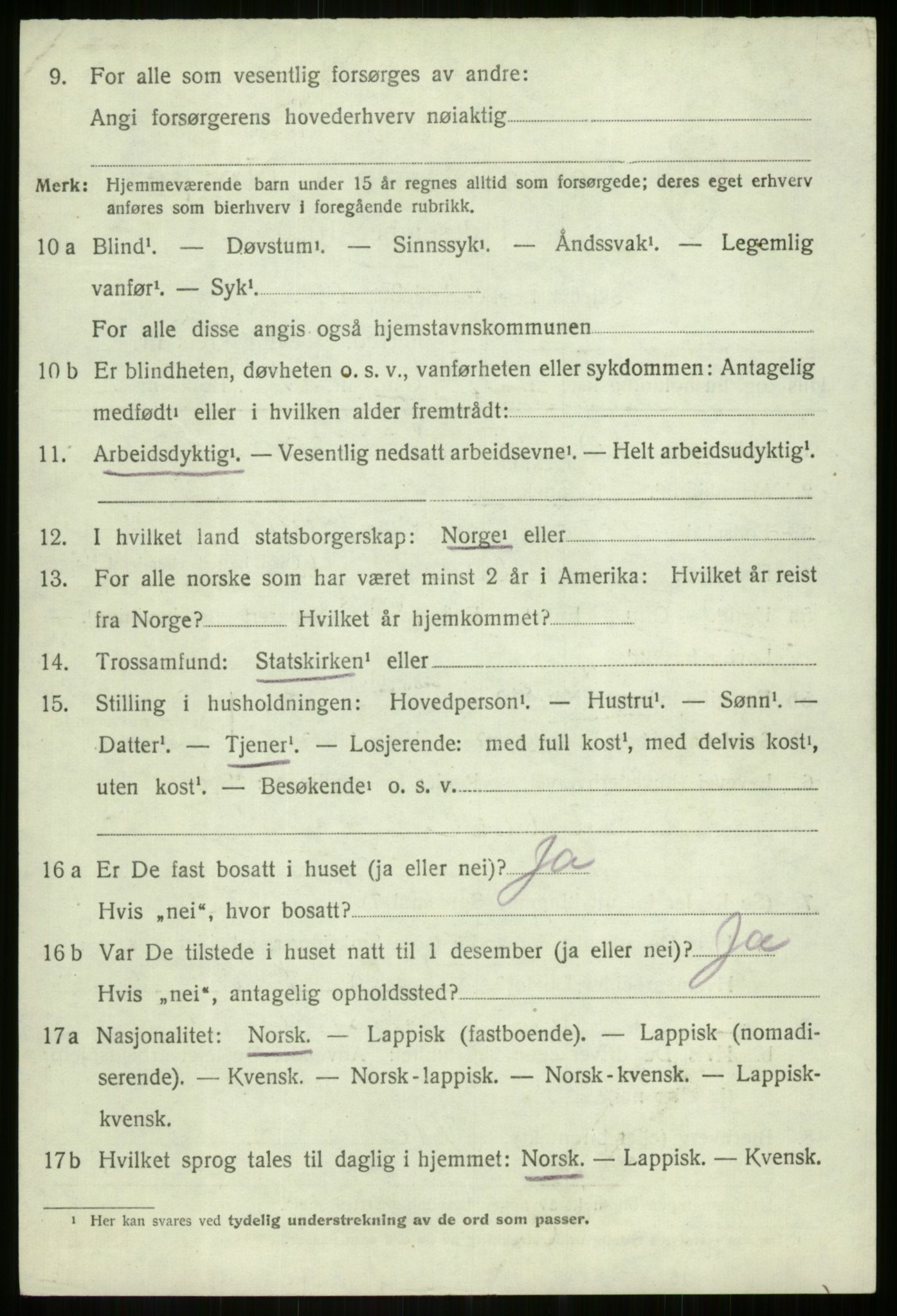 SATØ, 1920 census for Dyrøy, 1920, p. 2198