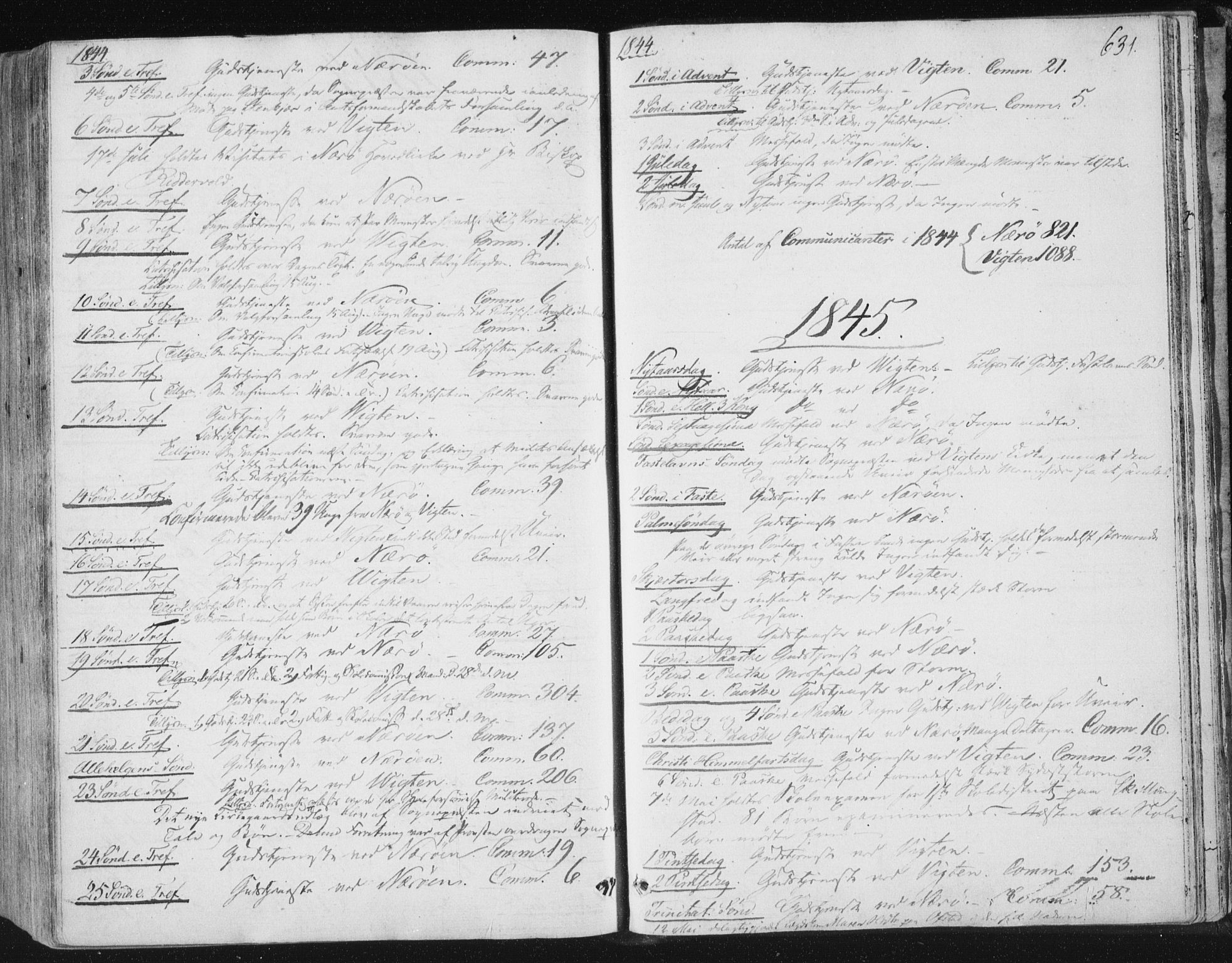 Ministerialprotokoller, klokkerbøker og fødselsregistre - Nord-Trøndelag, SAT/A-1458/784/L0669: Parish register (official) no. 784A04, 1829-1859, p. 631
