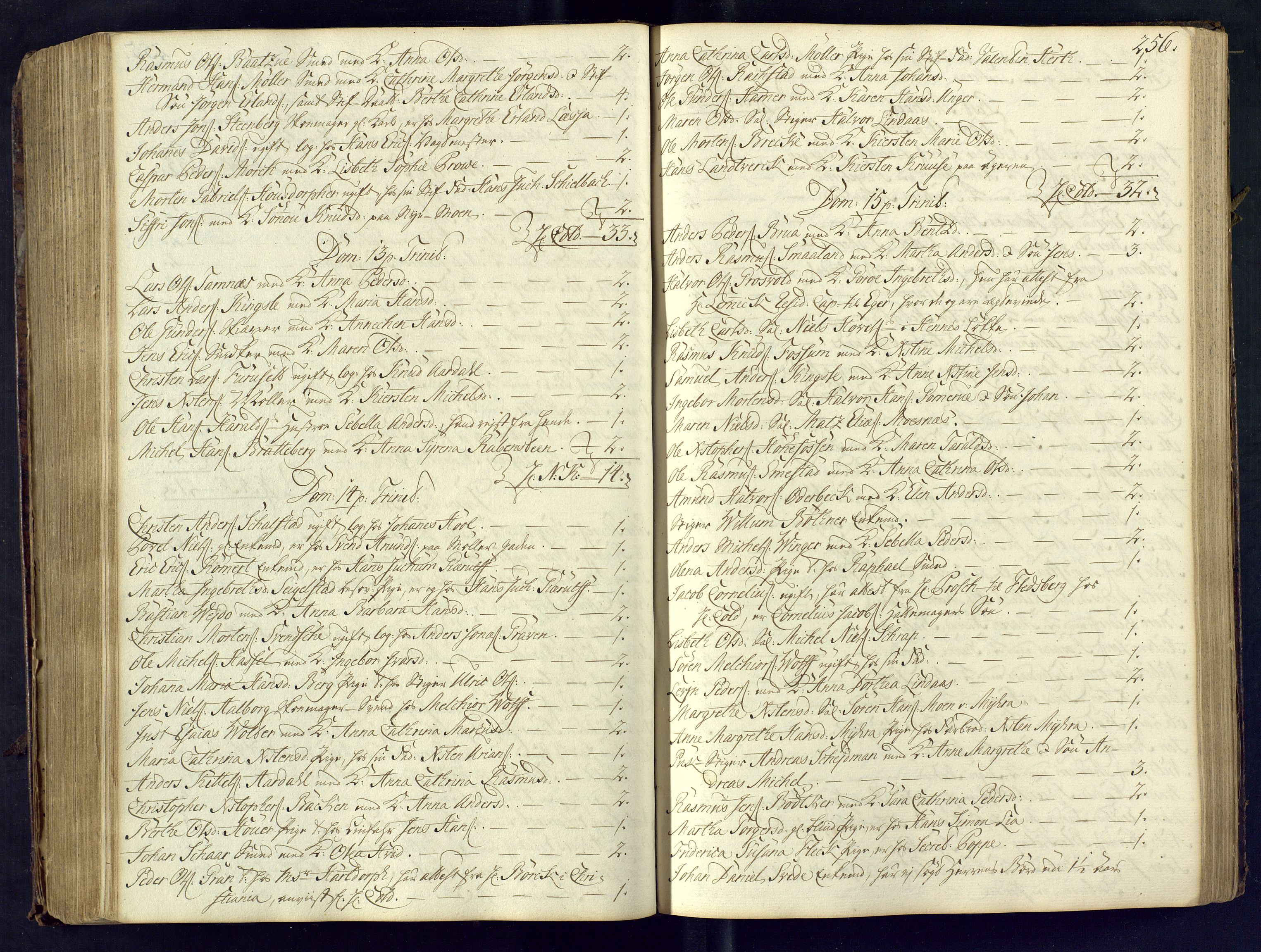 Kongsberg kirkebøker, AV/SAKO-A-22/M/Ma/L0004: Communicants register no. 4, 1750-1755, p. 256