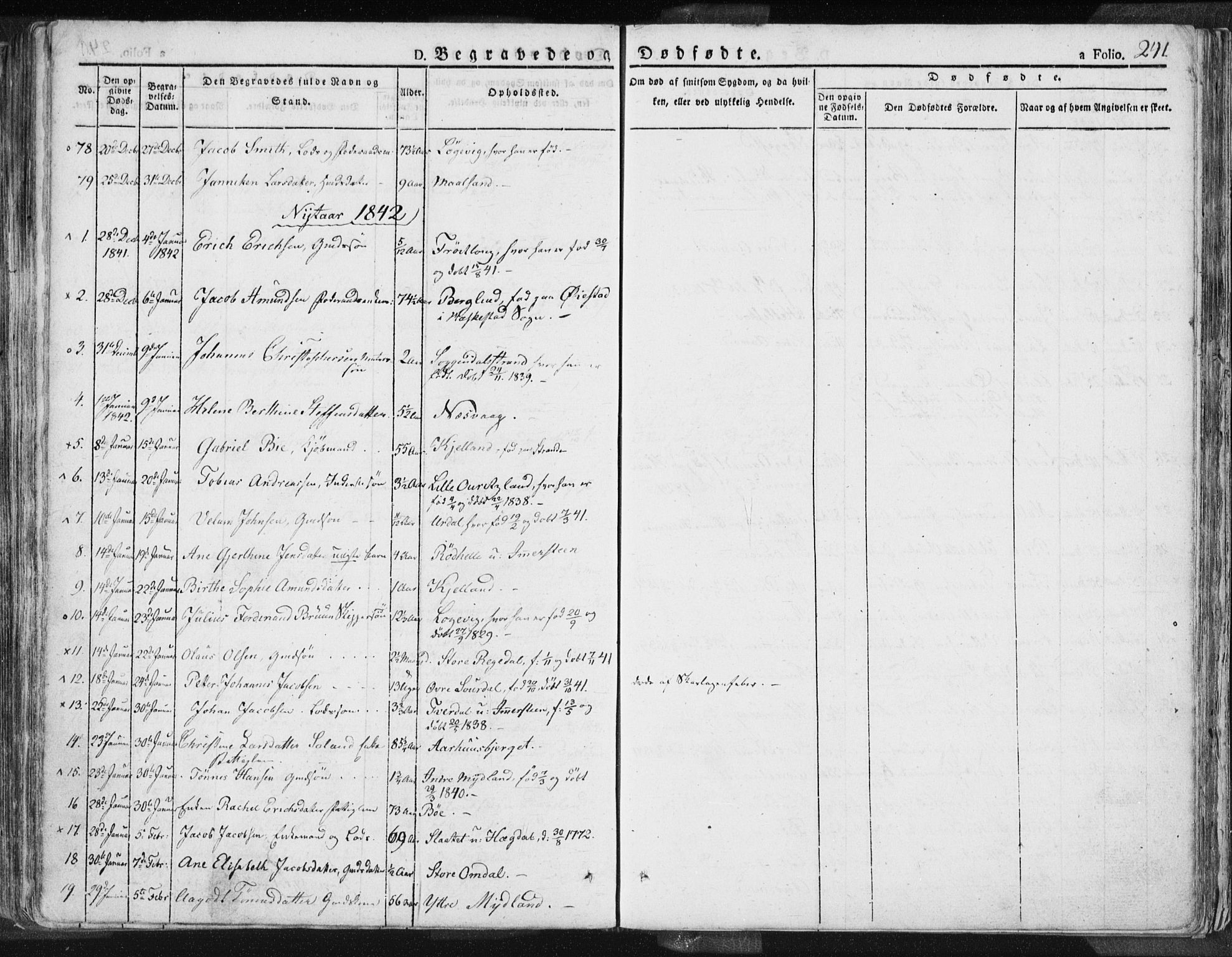 Sokndal sokneprestkontor, SAST/A-101808: Parish register (official) no. A 7.1, 1826-1842, p. 241