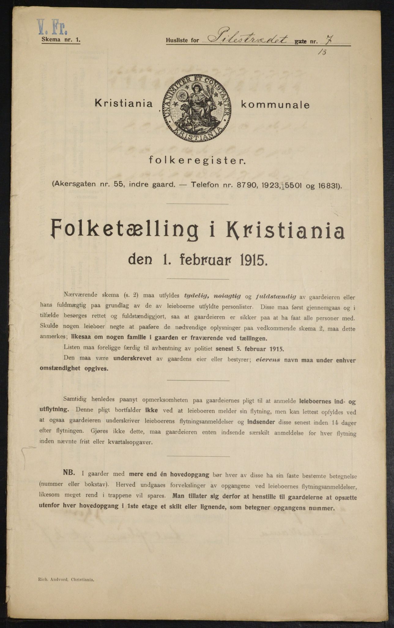 OBA, Municipal Census 1915 for Kristiania, 1915, p. 78247