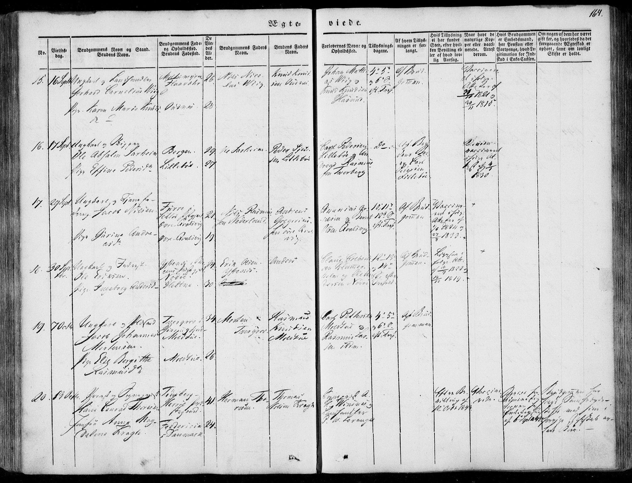 Ministerialprotokoller, klokkerbøker og fødselsregistre - Møre og Romsdal, SAT/A-1454/507/L0070: Parish register (official) no. 507A05, 1842-1873, p. 164
