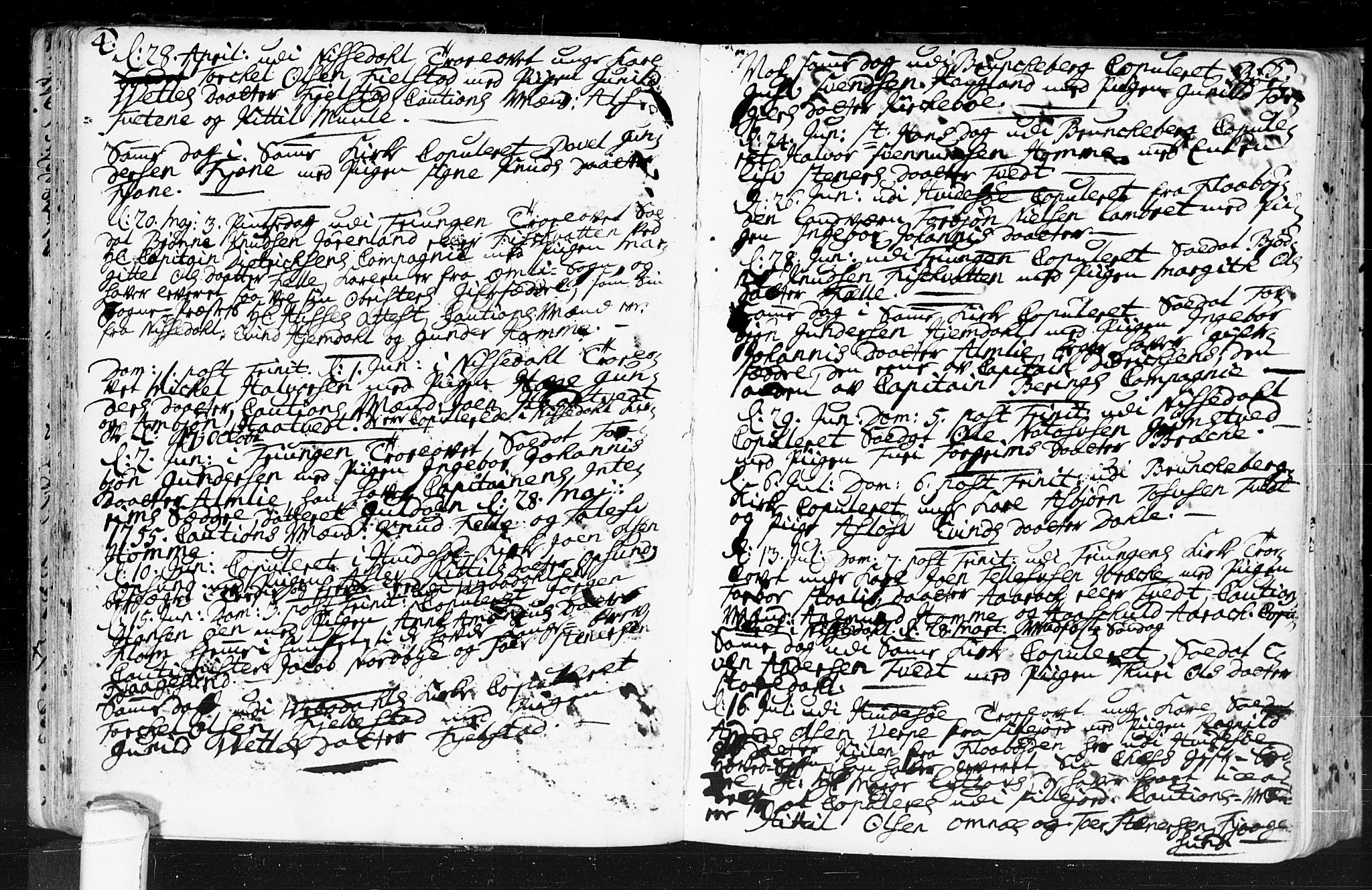 Kviteseid kirkebøker, SAKO/A-276/F/Fa/L0001: Parish register (official) no. I 1, 1754-1773, p. 4-5